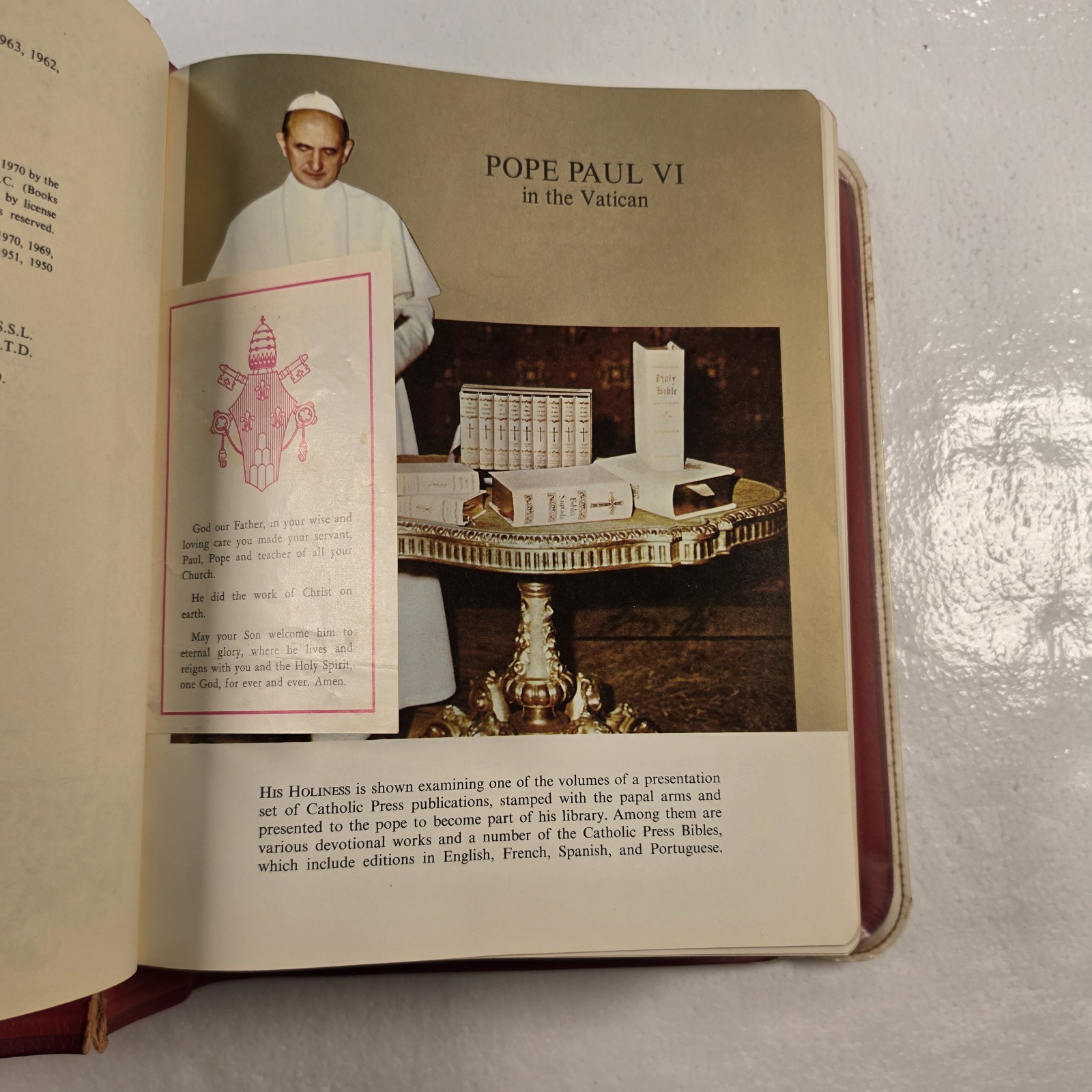 Vtg 1971 New American Bible Holy Name Edition Spiritual Arts Catholic Family