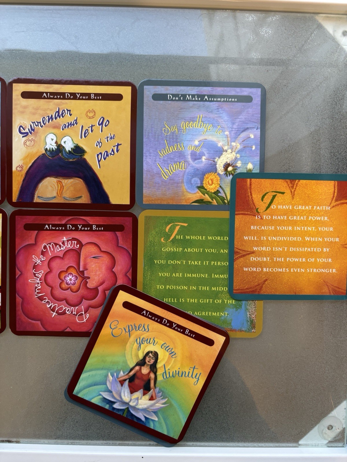 Four Agreements Cards by Miguel Don Ruiz (2001, Cards,Flash Cards)