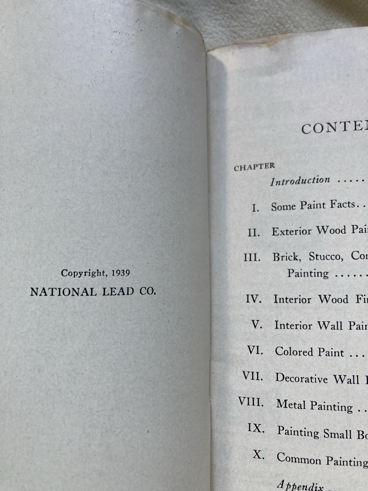 1939 The Handbook On Painting National Lead Co. Dutch Boy VINTAGE PB 138 Pages.