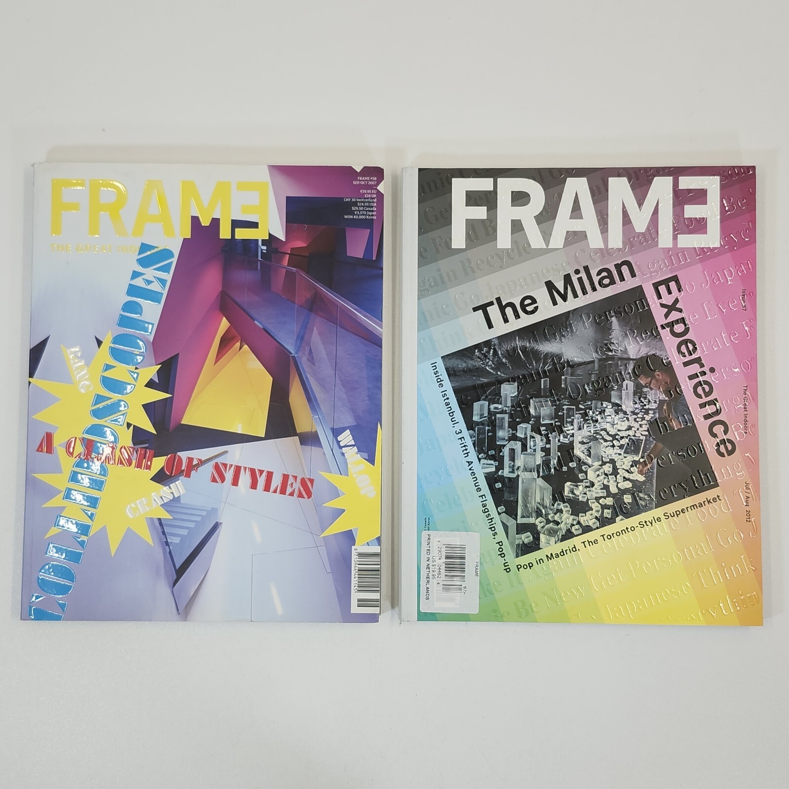 Frame Magazine 2 Issues #87 July/August 2012 #58 September/October 2007 Art