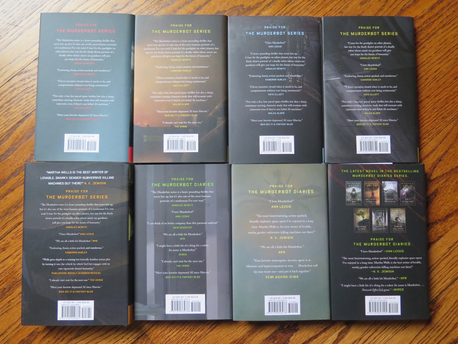 ALL 8 NOVELS SIGNED by Martha Wells | MURDERBOT DIARIES Complete | 1st Editions