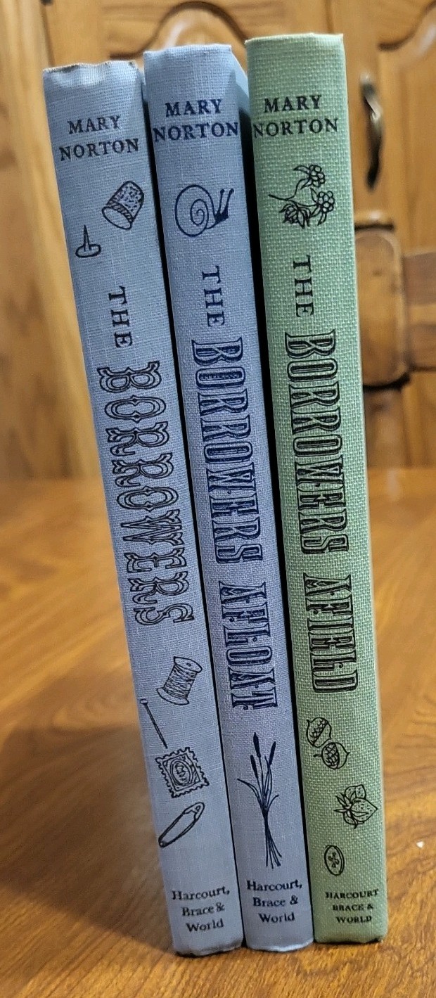 THE BORROWERS Lot of 3 HC/DJ Borrowers, Afloat, Afield 1950s Juv Fantasy Norton