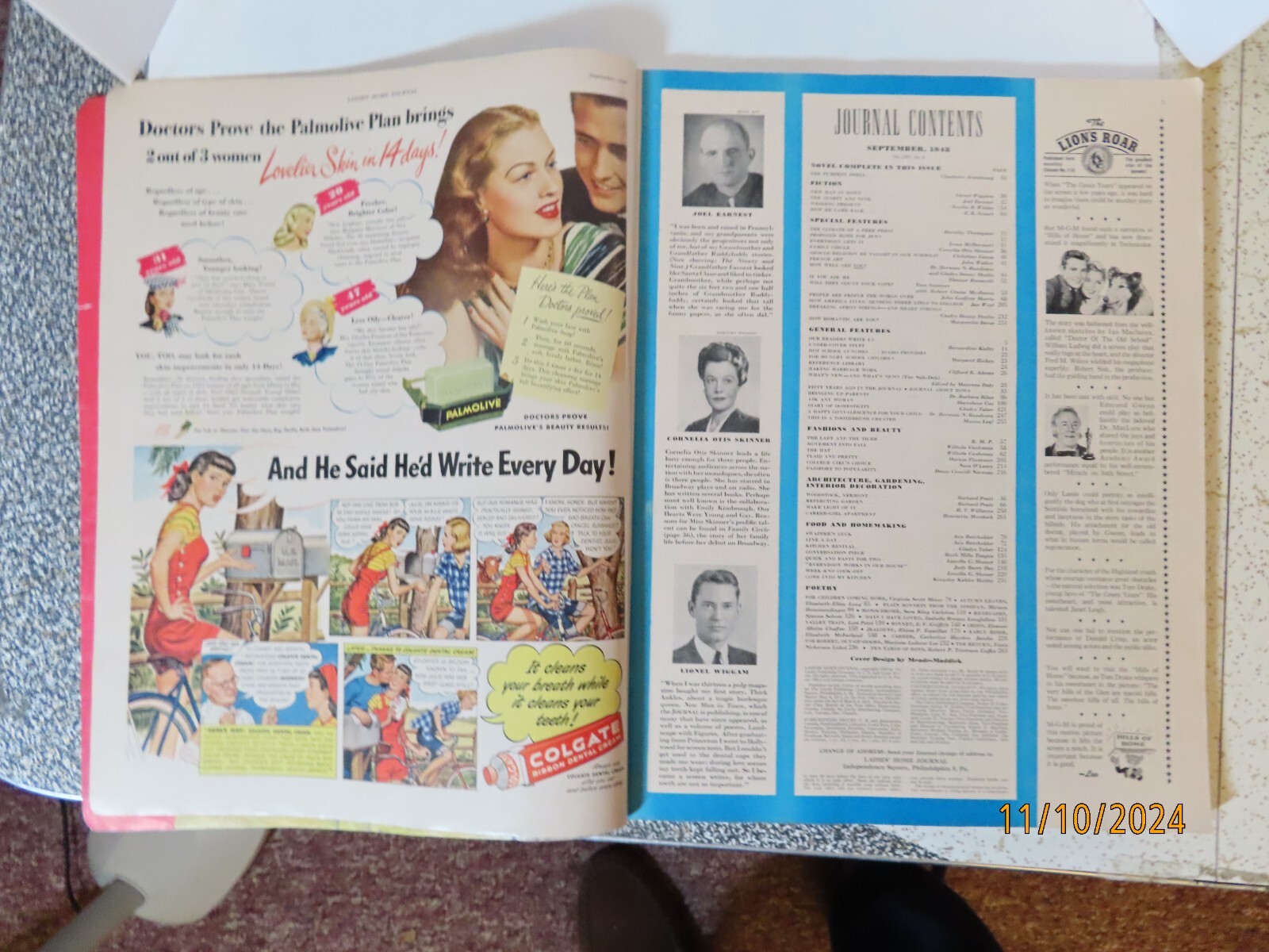 Ladies Home Journal large format magazine September 1948 amazing ads 272 pages