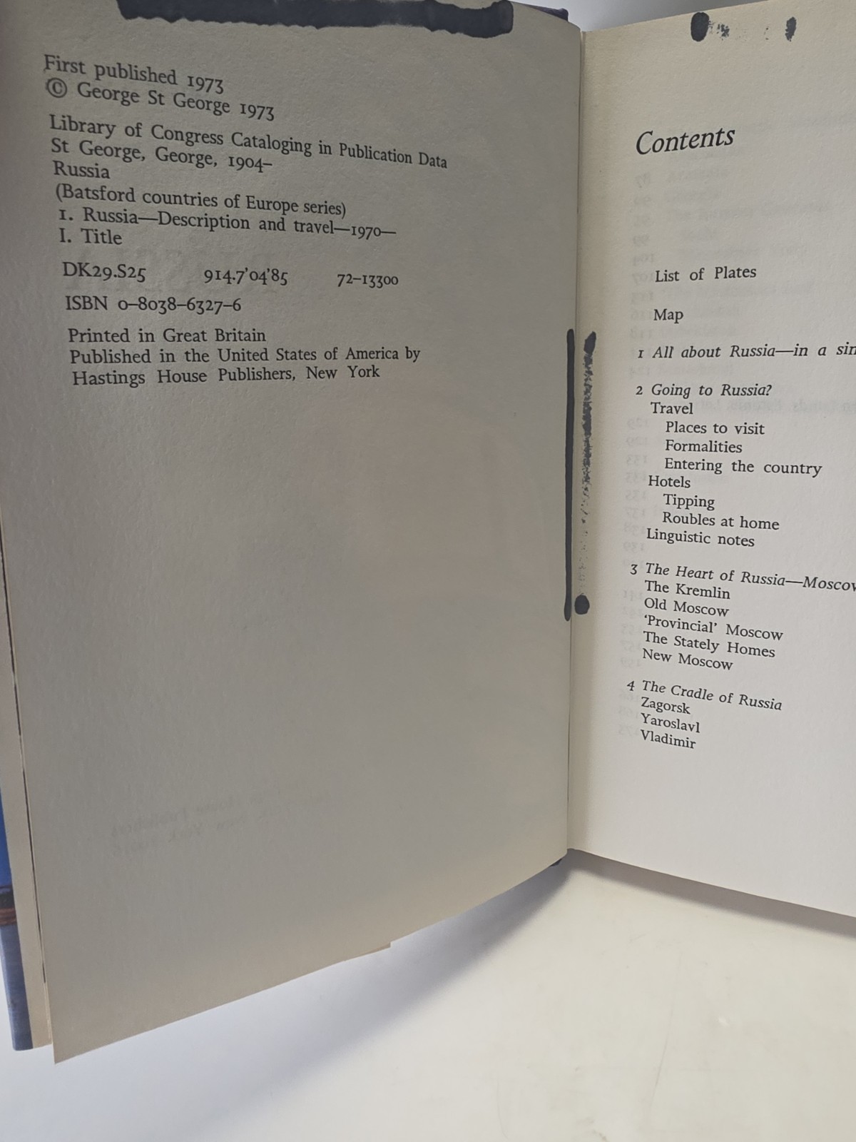 Russia by George St George (1973 Hardcover)