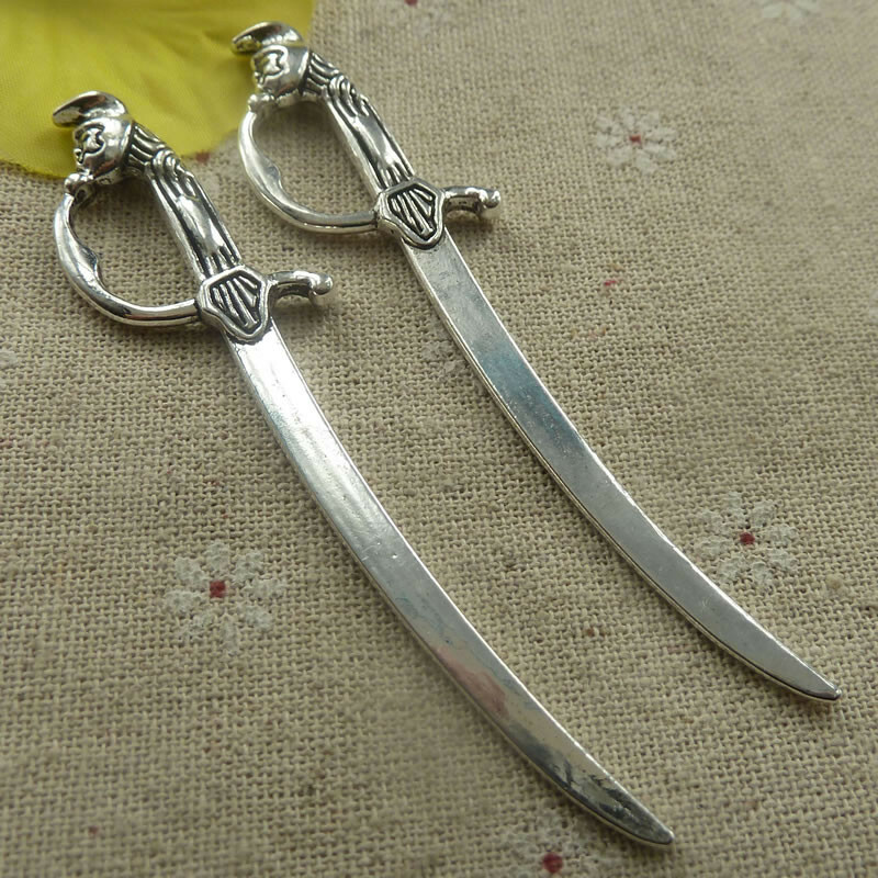 Free Ship 18 pcs tibetan silver knife bookmarks 92x16x4mm L-4481