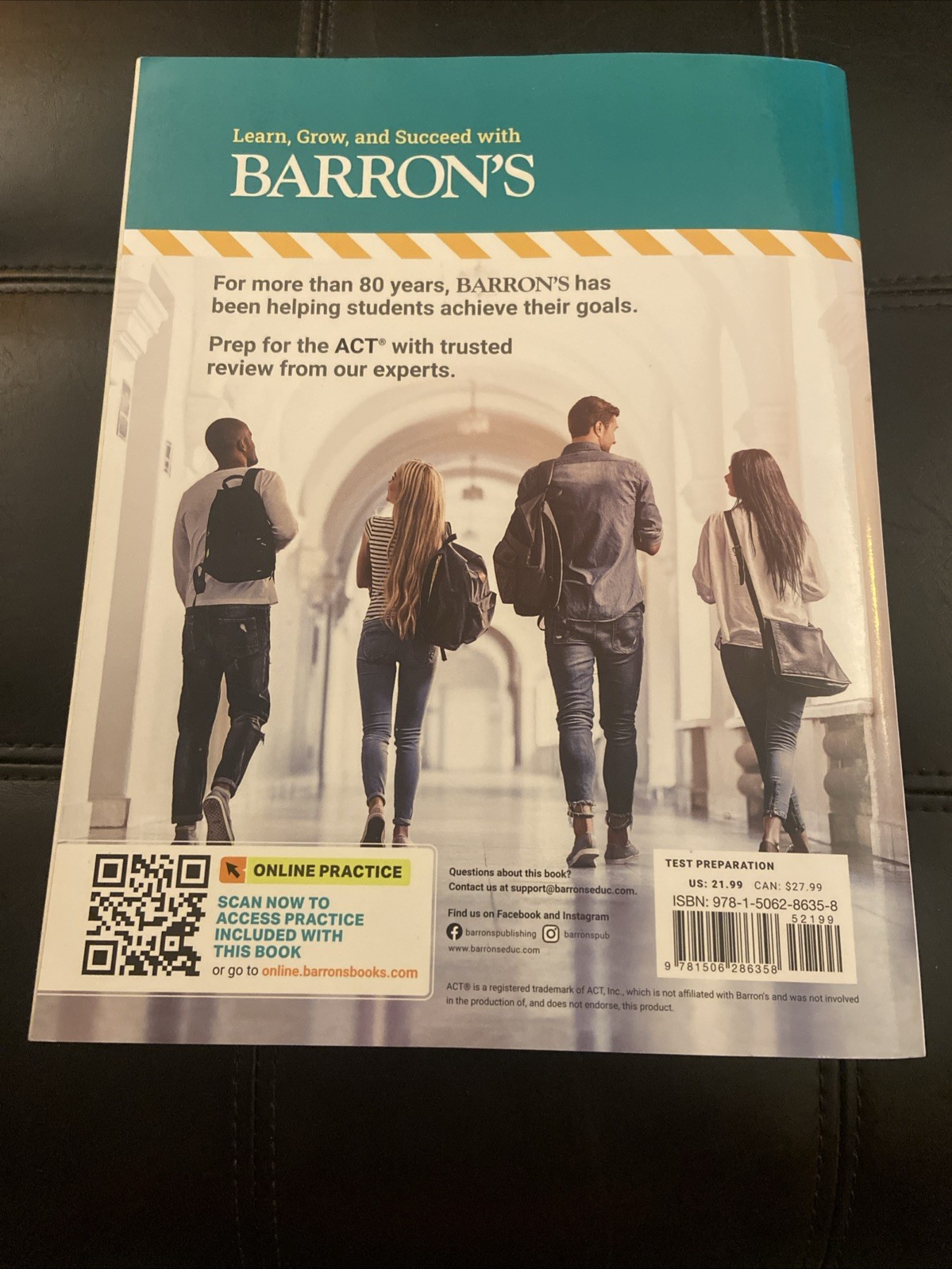 Barron’s Act Prep Ser.: 7 ACT Practice Tests Premium, 2023 + Online Practice
