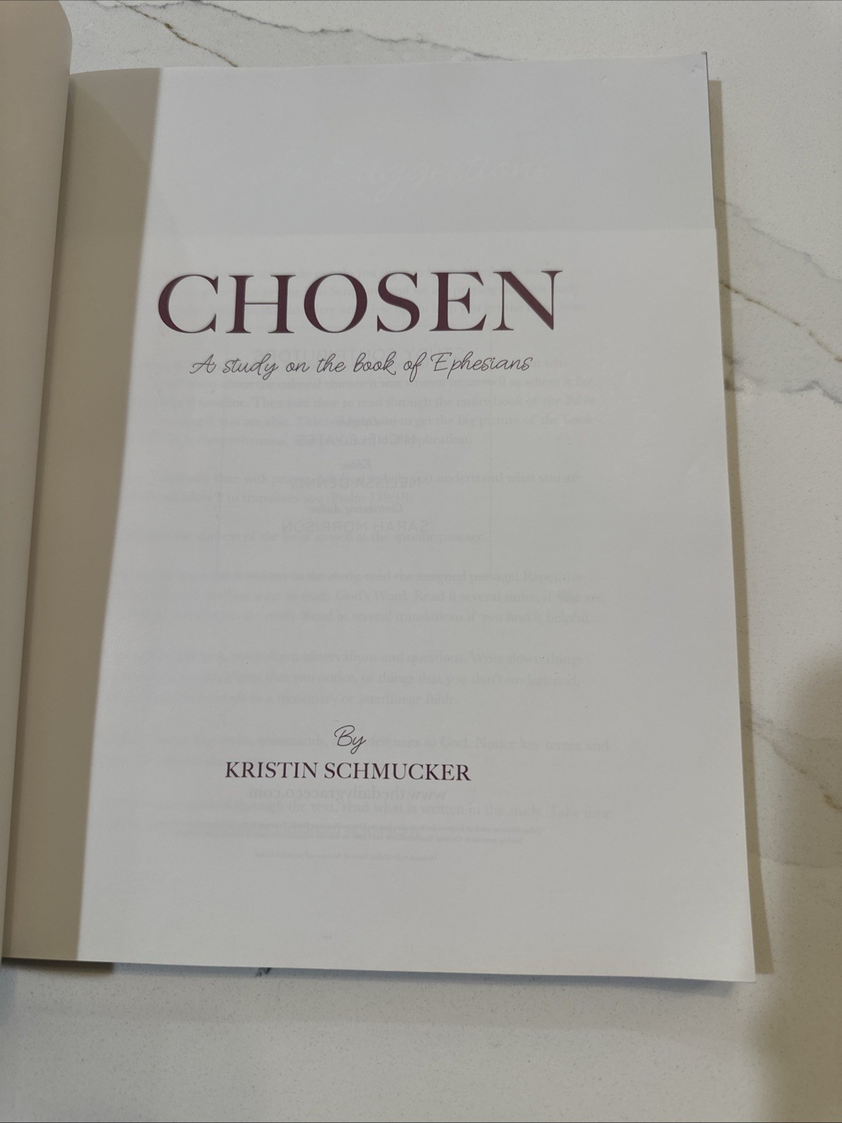 Chosen: A Study on the Book of Ephesians – Paperback – GOOD
