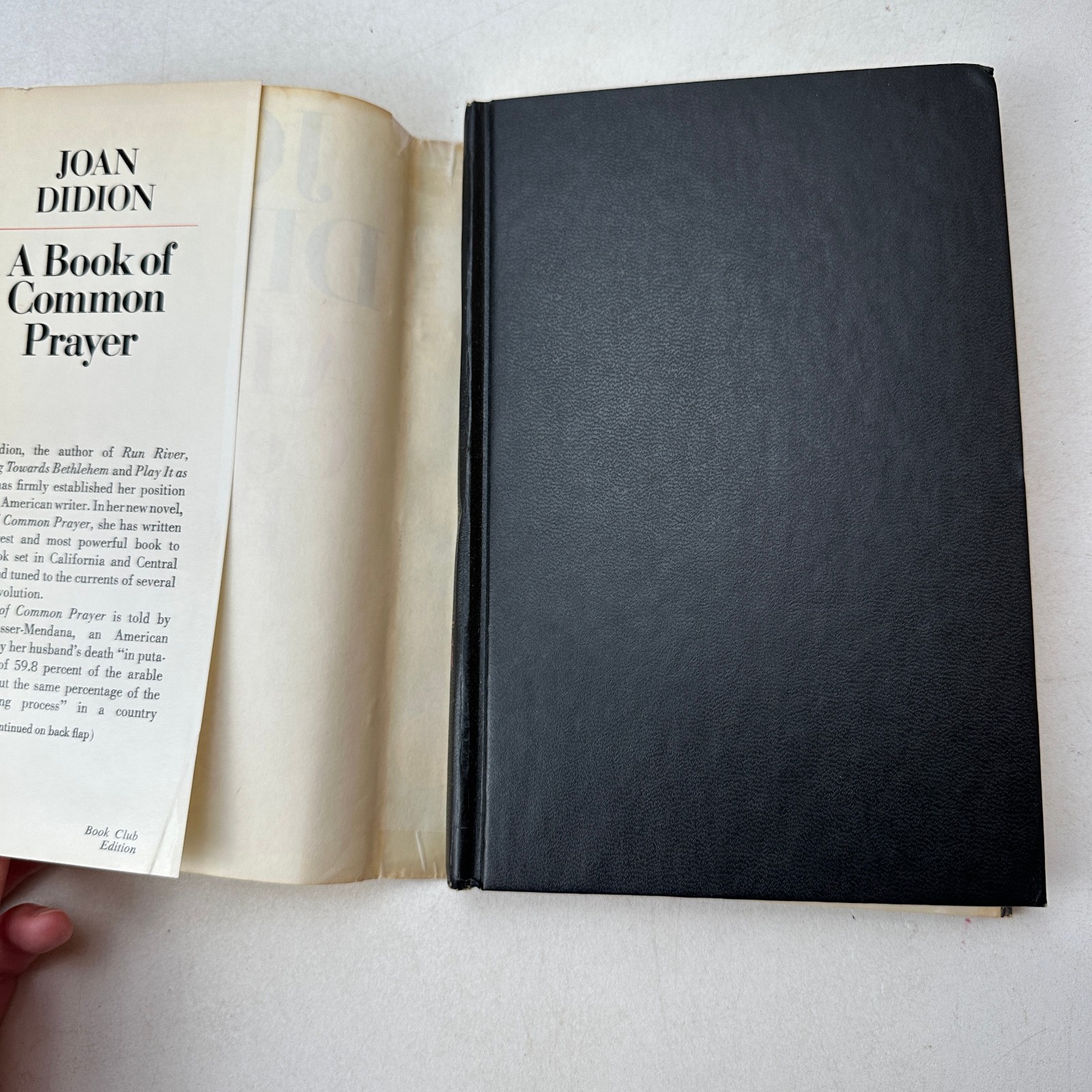 A Book of Common Prayer Joan Didion HC DJ 1977 Book Club Edition