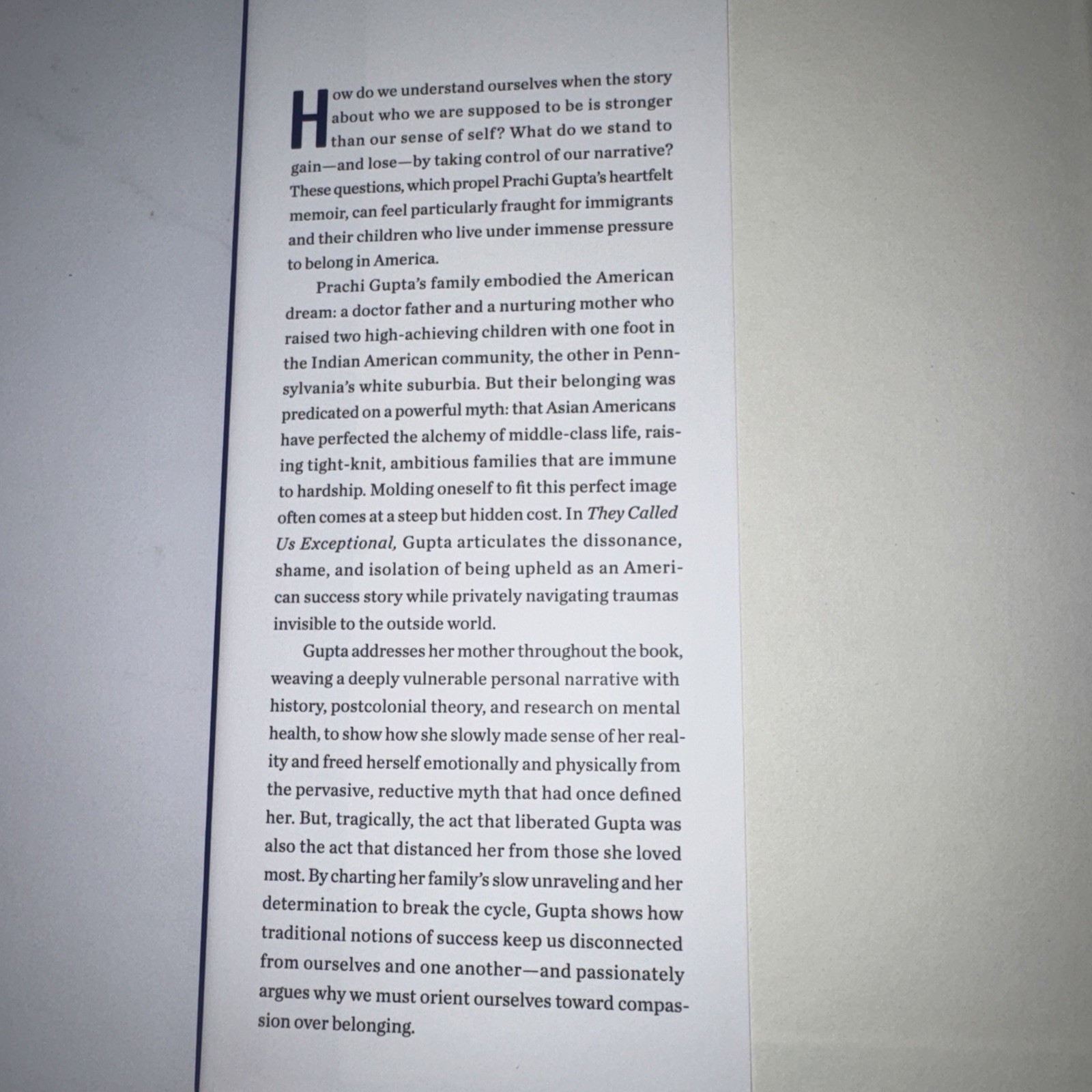 They Called Us Exceptional : And Other Lies That Raised Us by Prachi Gupta…