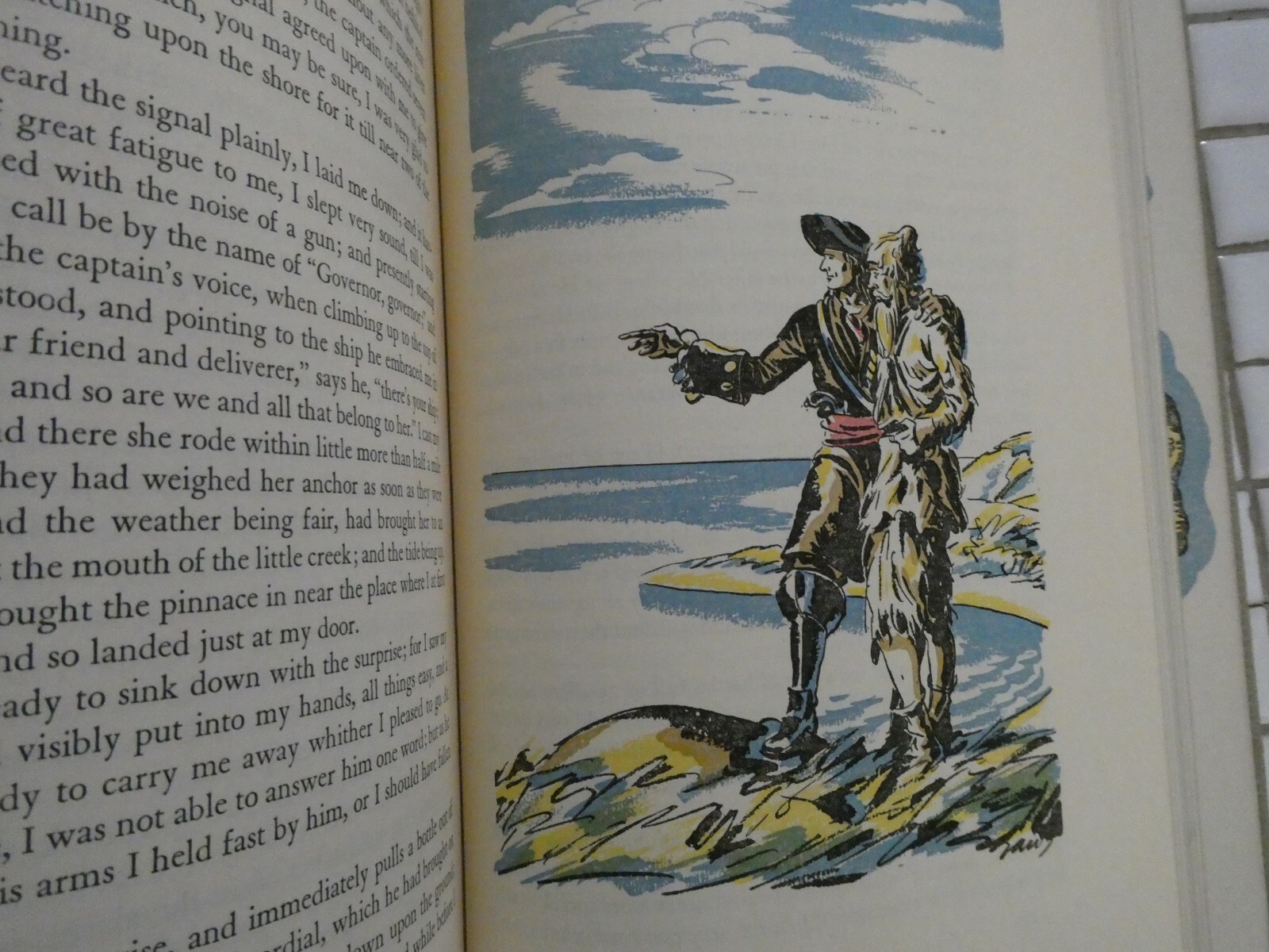 Pub 1939 Robinson Crusoe Heritage Edition Illustrated 299 Pages Daniel Defoe