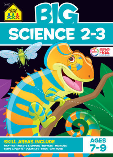 School Zone – Big Science Workbook – Ages 7 to 9, 2nd Grade, 3rd Gr – ACCEPTABLE