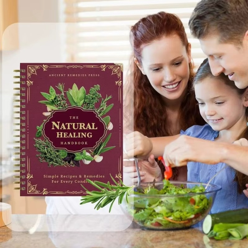 The Natural Healing Handbook, Spiral-Bound Guide for Herbal Remedies and Natural
