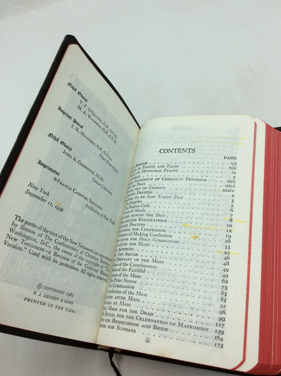 BLESSED BE GOD – Charles J Callan & John A McHugh – 1961 – Catholic Latin prayer