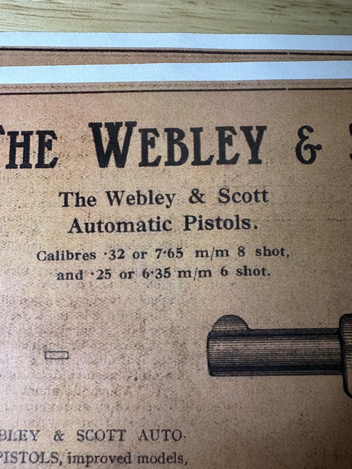 Webley Automatic Pistols 1908 7.65mm & .32 cal / 1907 .25 Manual