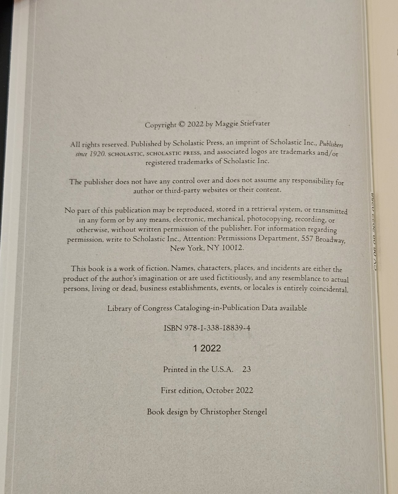 Greywaren (Dreamer Trilogy #3) SIGNED Maggie Stiefvater First Edition 2022