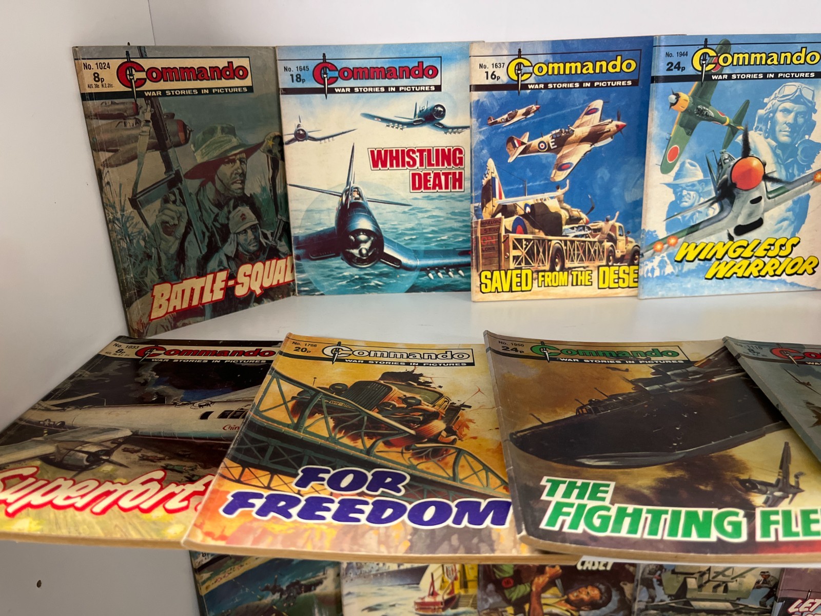 Mixed Lot 26 Commando War Comics Issues #1000-2000 Vintage UK Military Lot