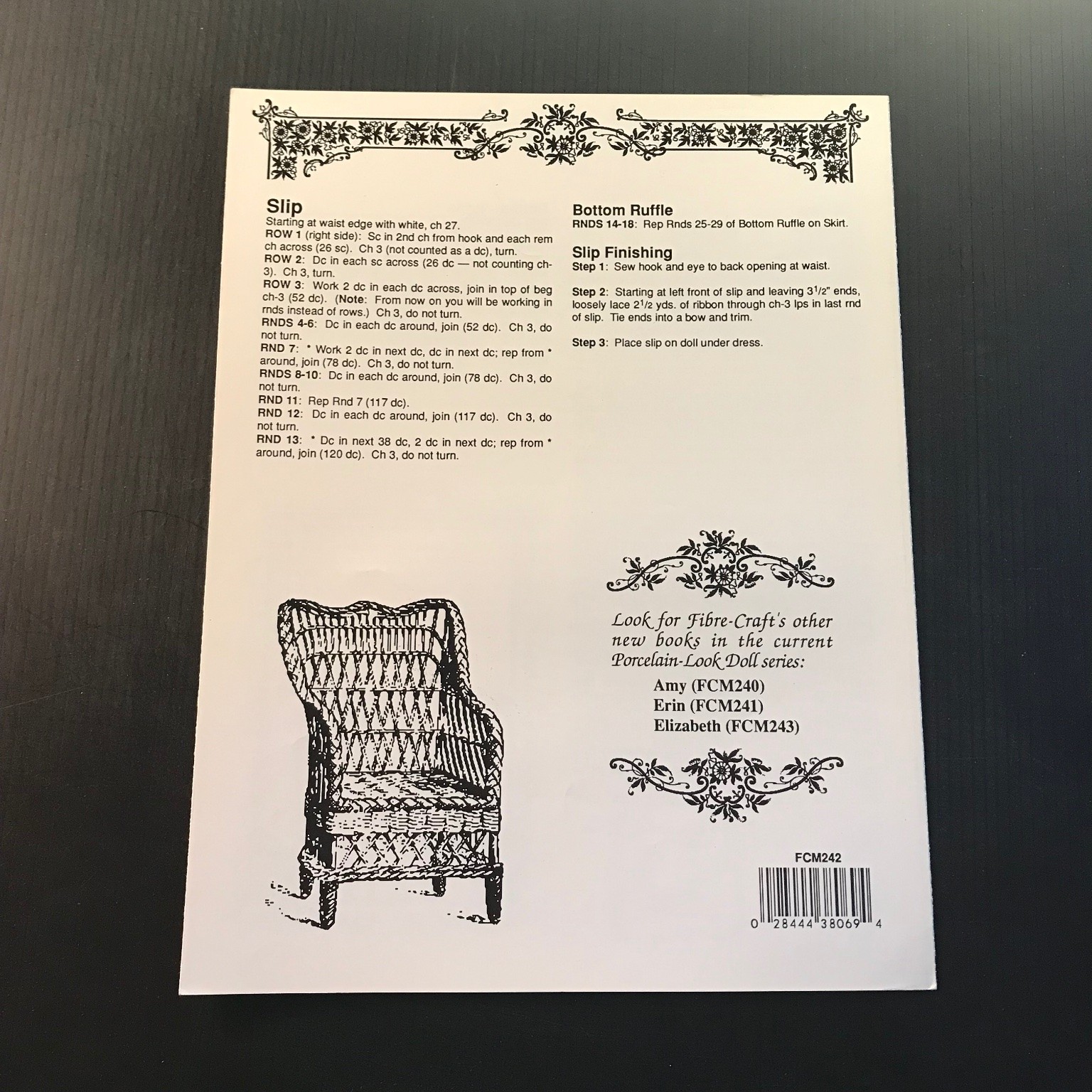Rebecca Crochet Pattern Kathy Ballard Doll Clothing Fibre-Craft FCM242