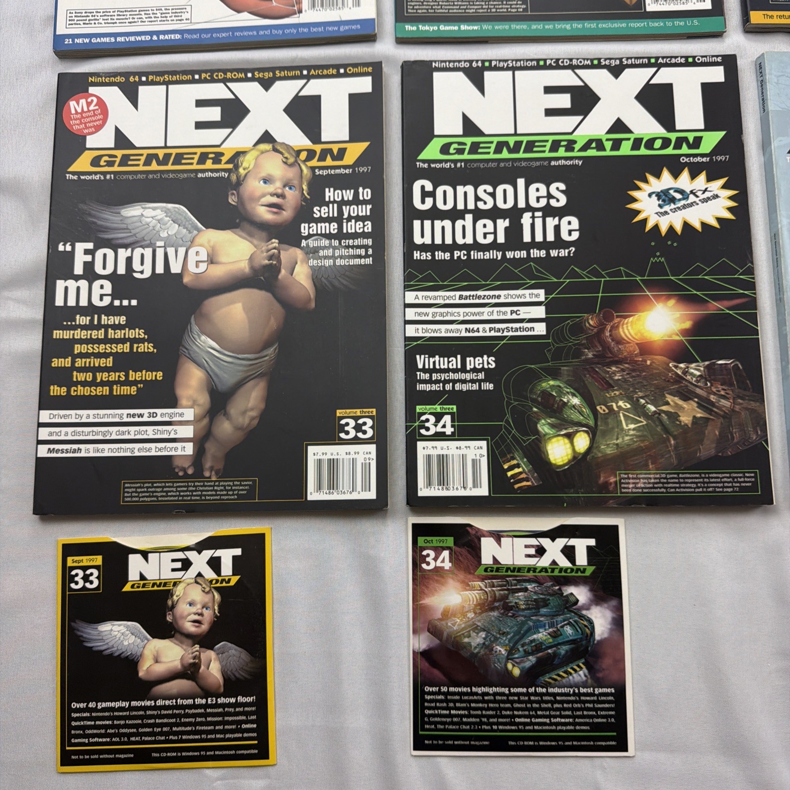 Vintage Next Generation Magazine Lot of 12 Issues 1997, Plus 6 Discs