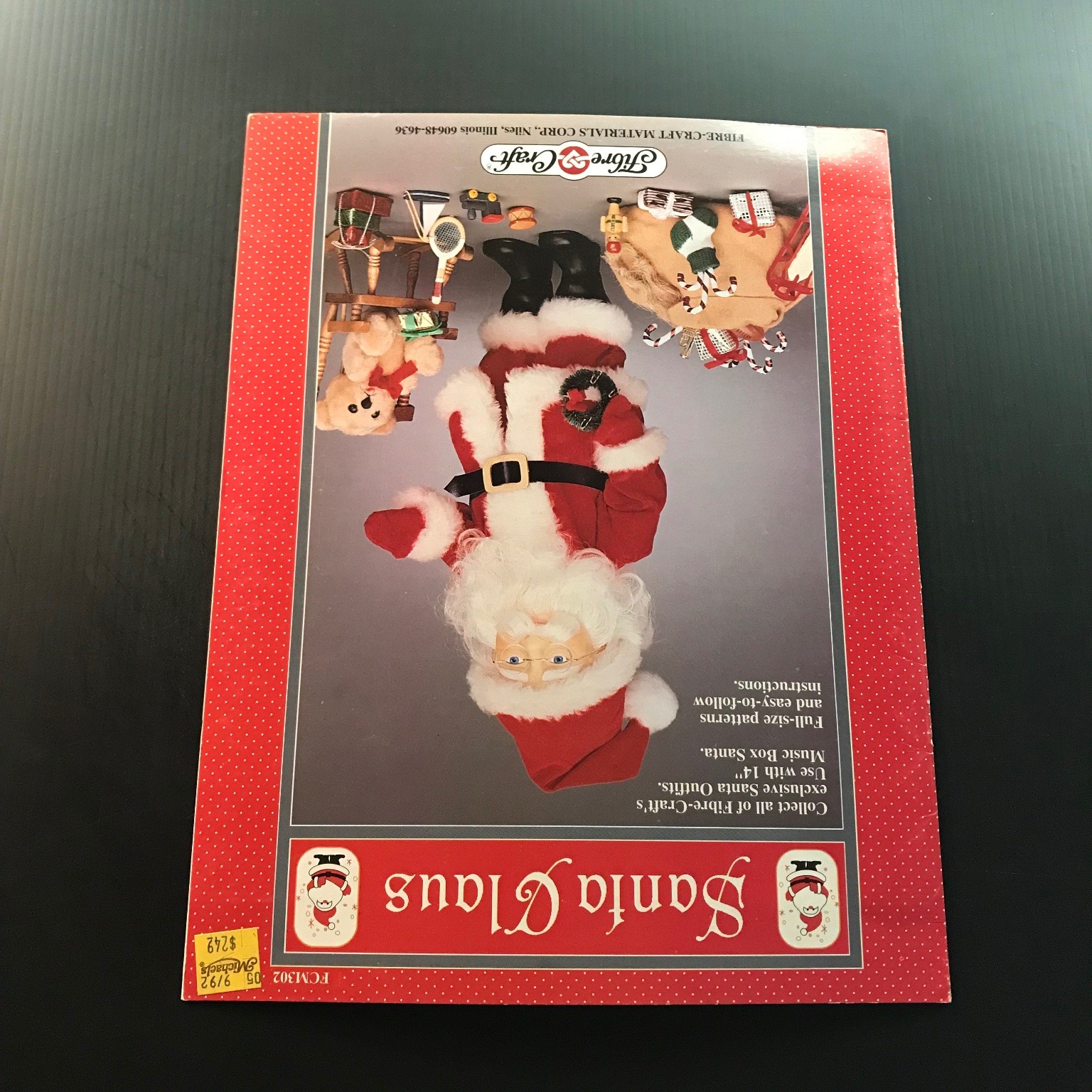 Santa Claus Fibre-Craft FCM302 1992 Pattern Book Doll Outfit Sewing