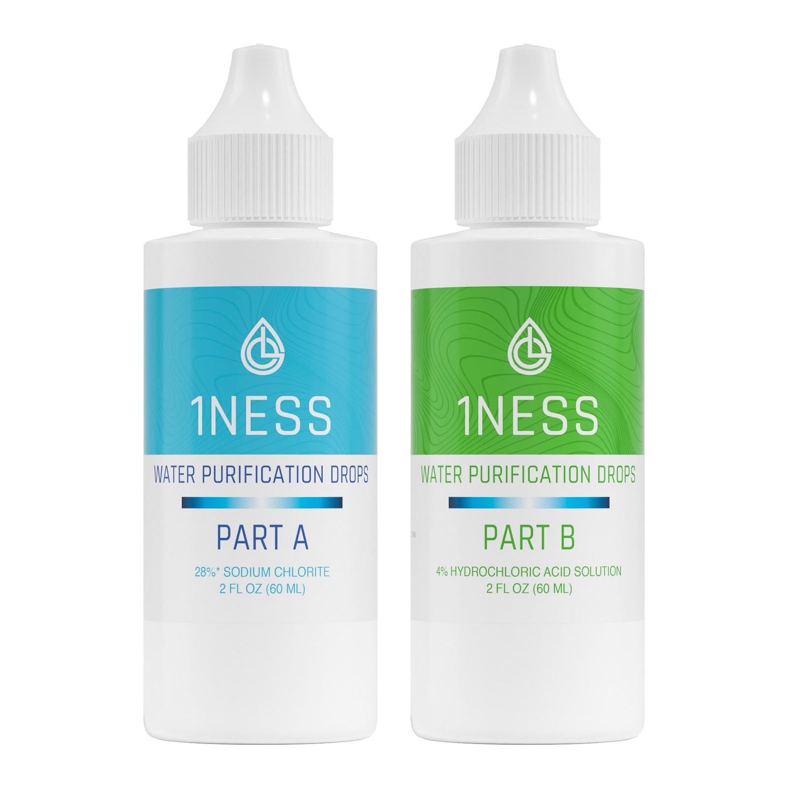 1ness Chlorine Dioxide Kit – Hydrochloric Acid 4% and 2 Fl Oz (Pack of 2)