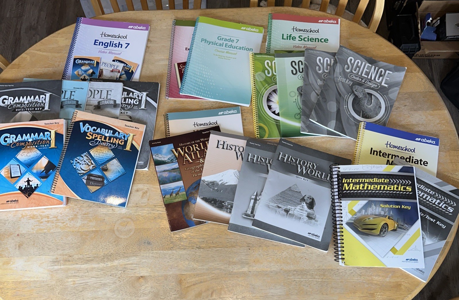 Abeka Grade 7 Complete Curriculum Teachers Set With Video Manuals