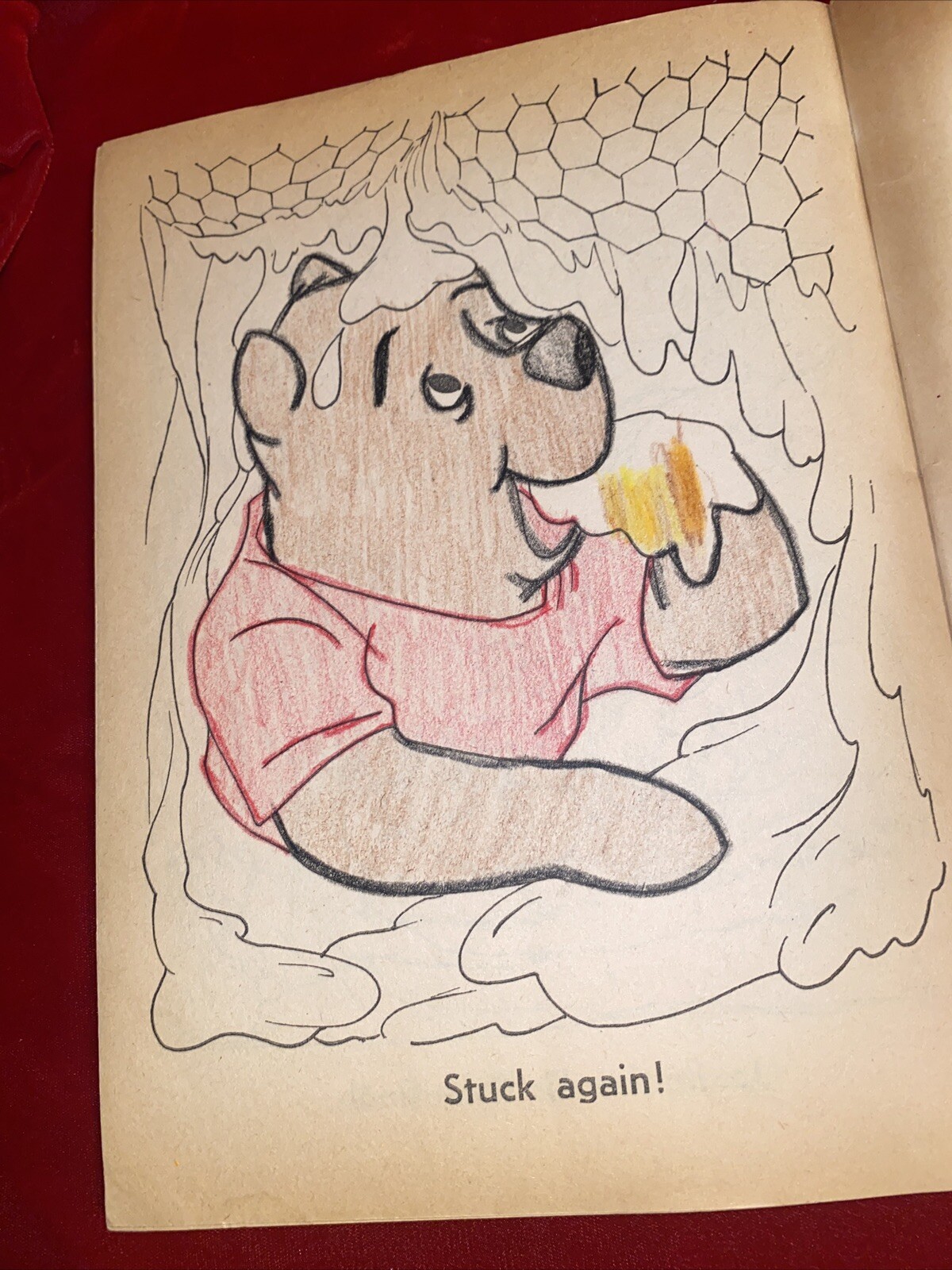 1965 WINNIE THE POOH Whitman Coloring Book #1116 128 Pages Used