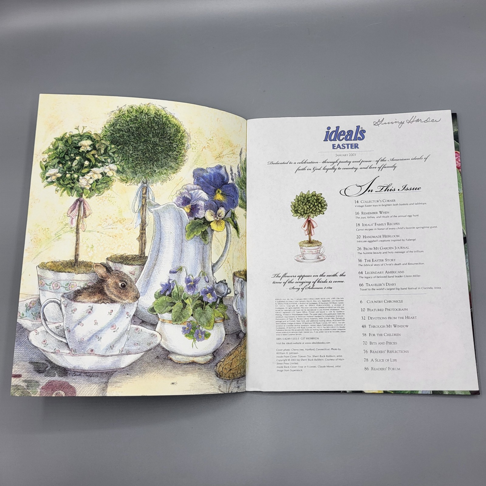 Vintage Ideals Easter 2003 Magazine Vol.60 No.1 January Poetry Art Poems Family