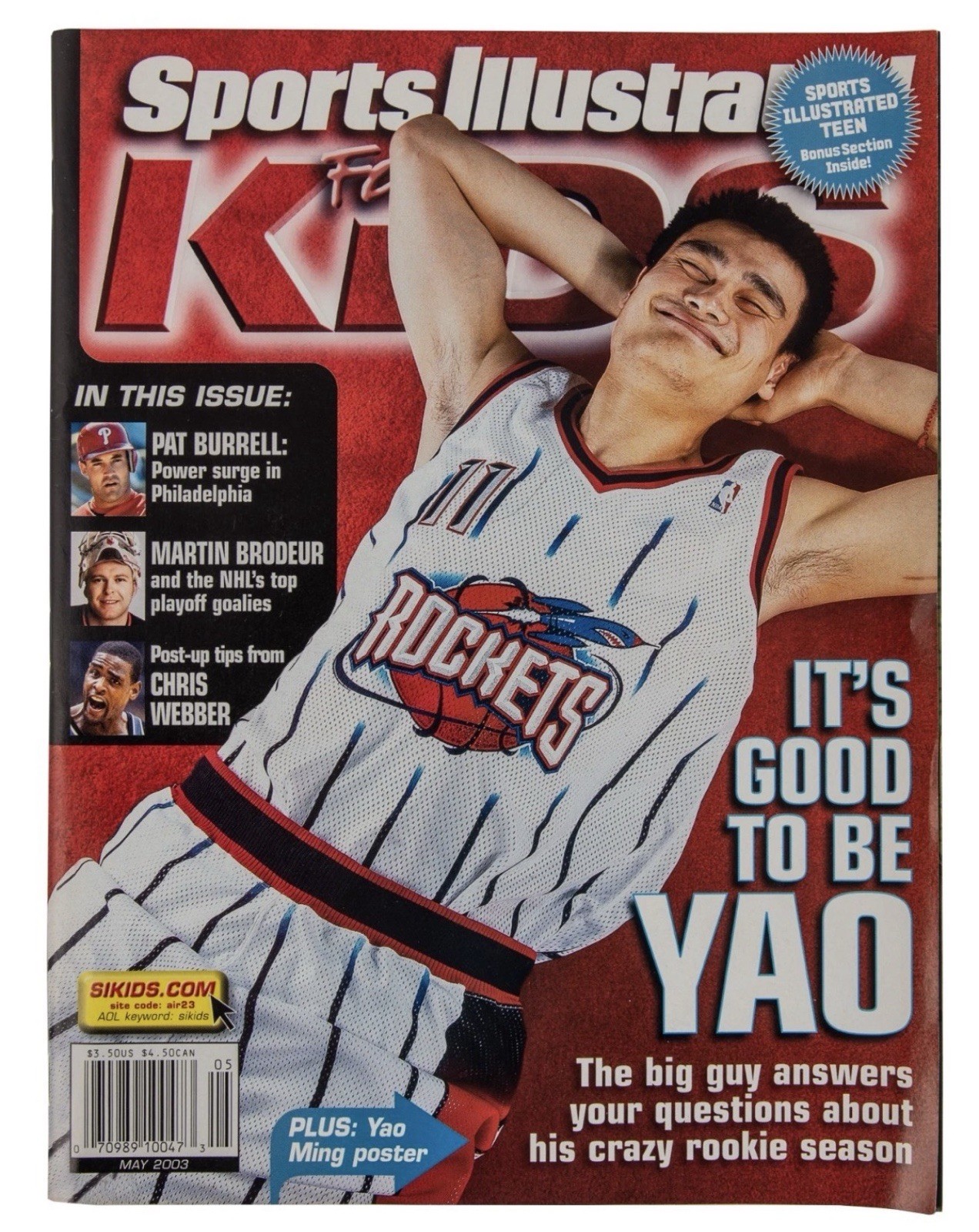 Sports Illustrated for Kids May 2003 Yao Ming Full Magazine Lebron Rookie