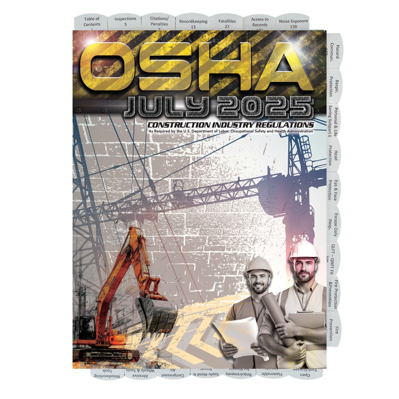 Book and Tabs – 29 CFR 1926 OSHA Construction Industry Regulations 2025