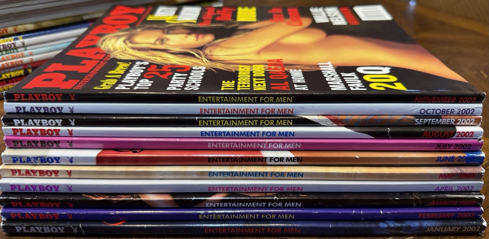 Playboy Magazine 2002 Collection Lot Jan-Nov 11 Issues Complete Run Minus Dec