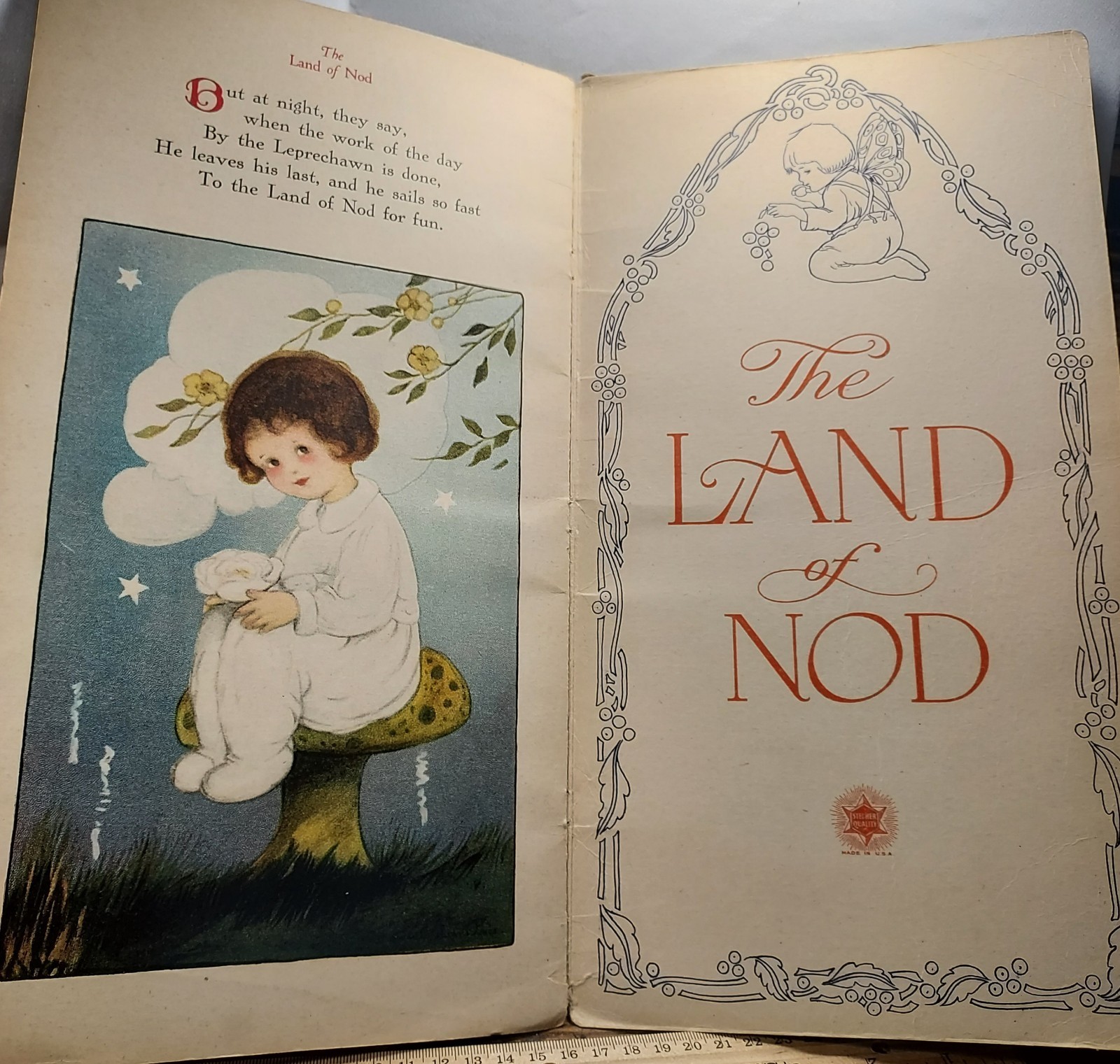 Pair Of Antique Children’s Books 1916 – 1918 One Rhyme Is Racist Caution