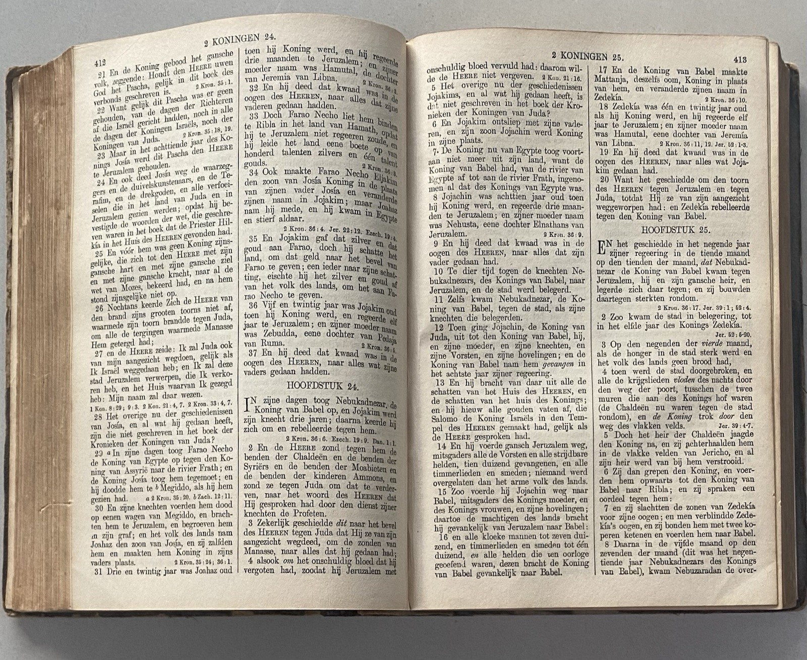 Antique 1916 Dutch Text Bible Bijbel Statenvertaling Old & New Testaments Octavo
