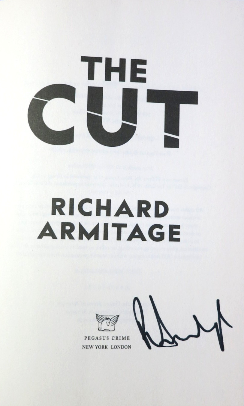 The Cut SIGNED Richard Armitage 2025 1st Edition/1st Print Hardcover DJ