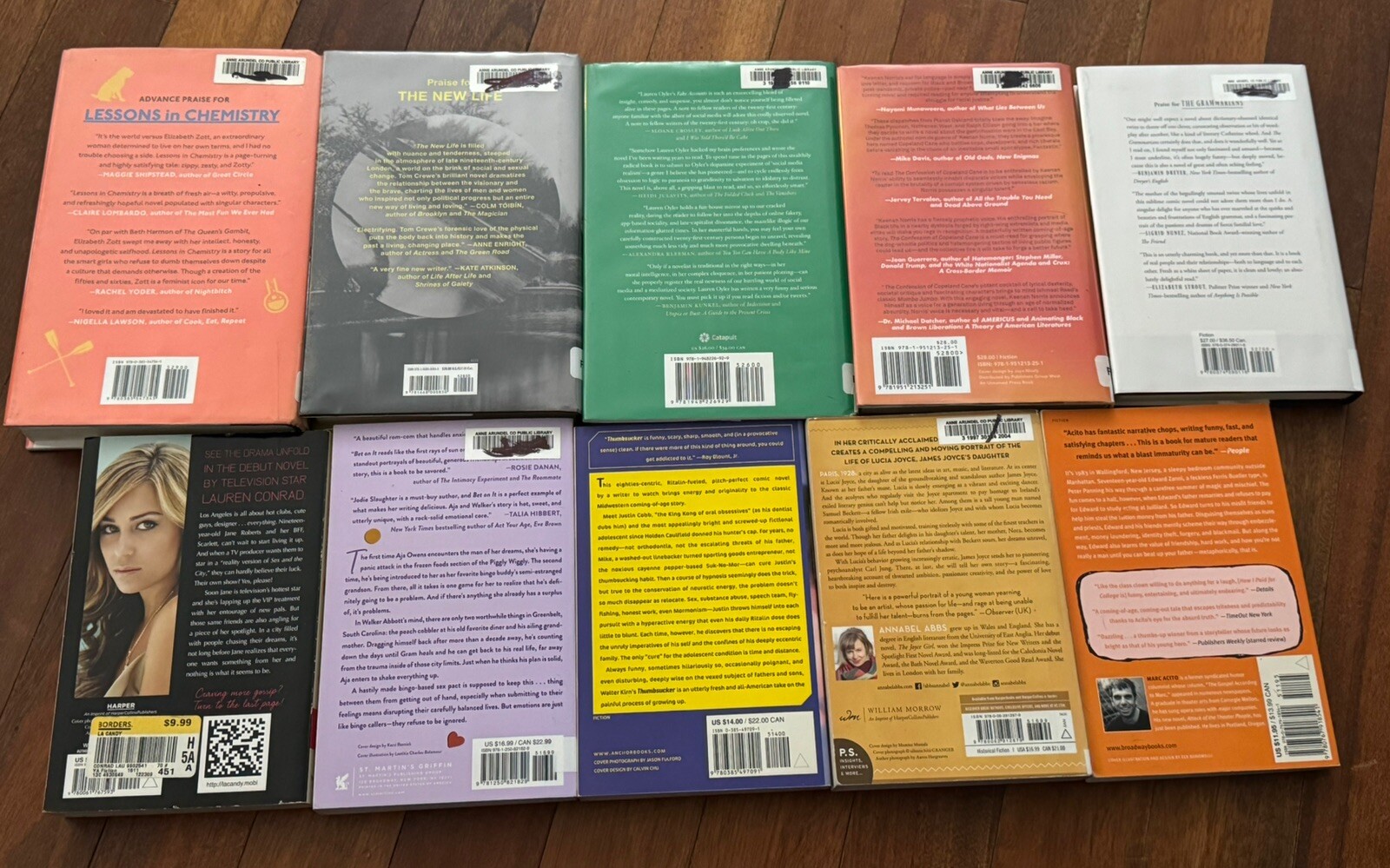 Lessons in Chemistry A Novel Bonnie Garmus 10x Book Lot Musical Theater LA Candy