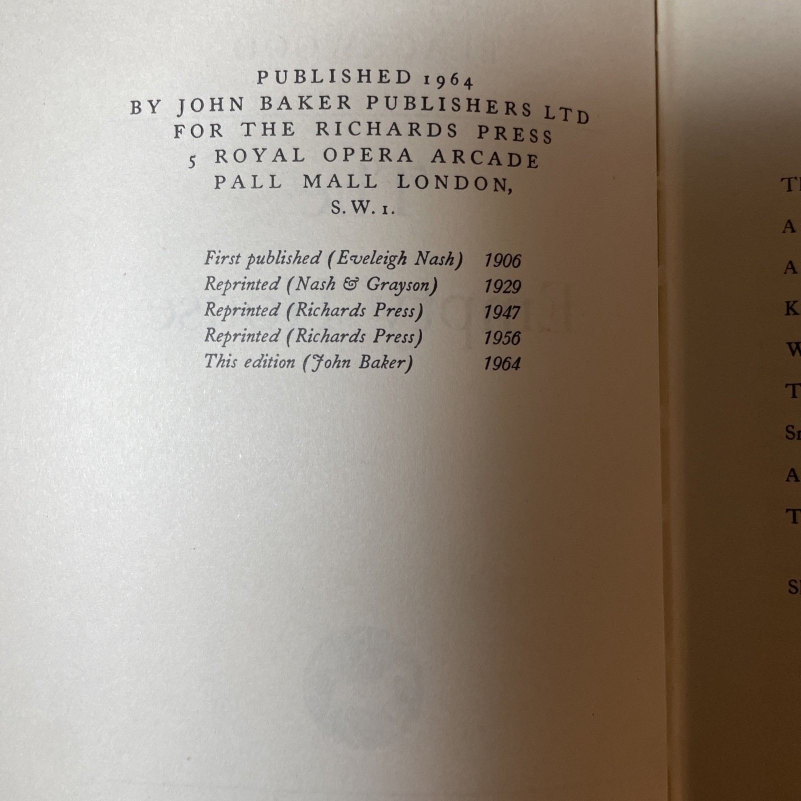 The Empty House by Algernon Blackwood – Richards Press 1964 Ghost Stories