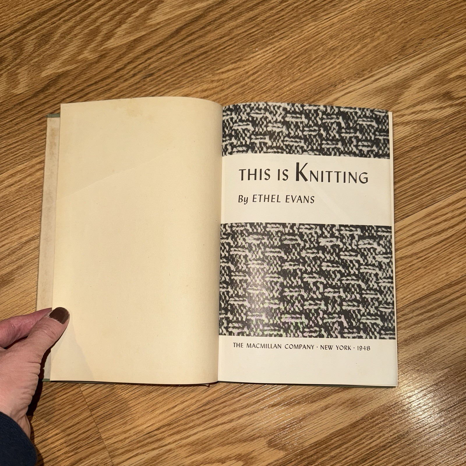This Is Knitting Hardcover 1st Edition 1948 Instructional Book by Ethel Evans
