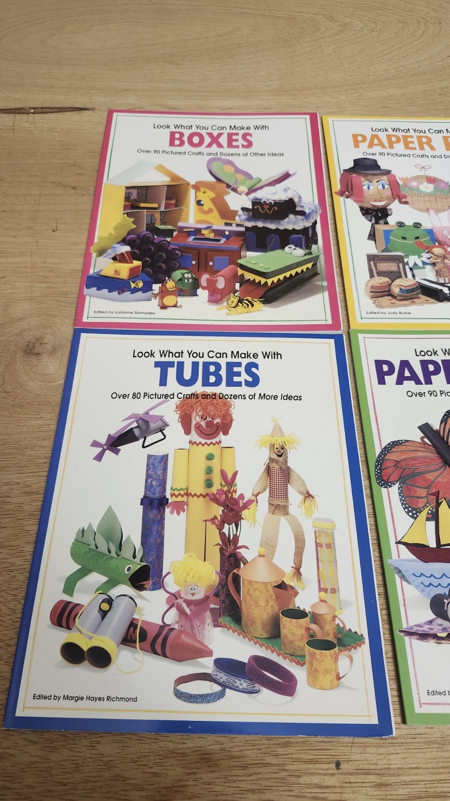 4 Craft Books mixed Lot What You Can Make Tubes Boxes Paper Plates Bags Boyds PB