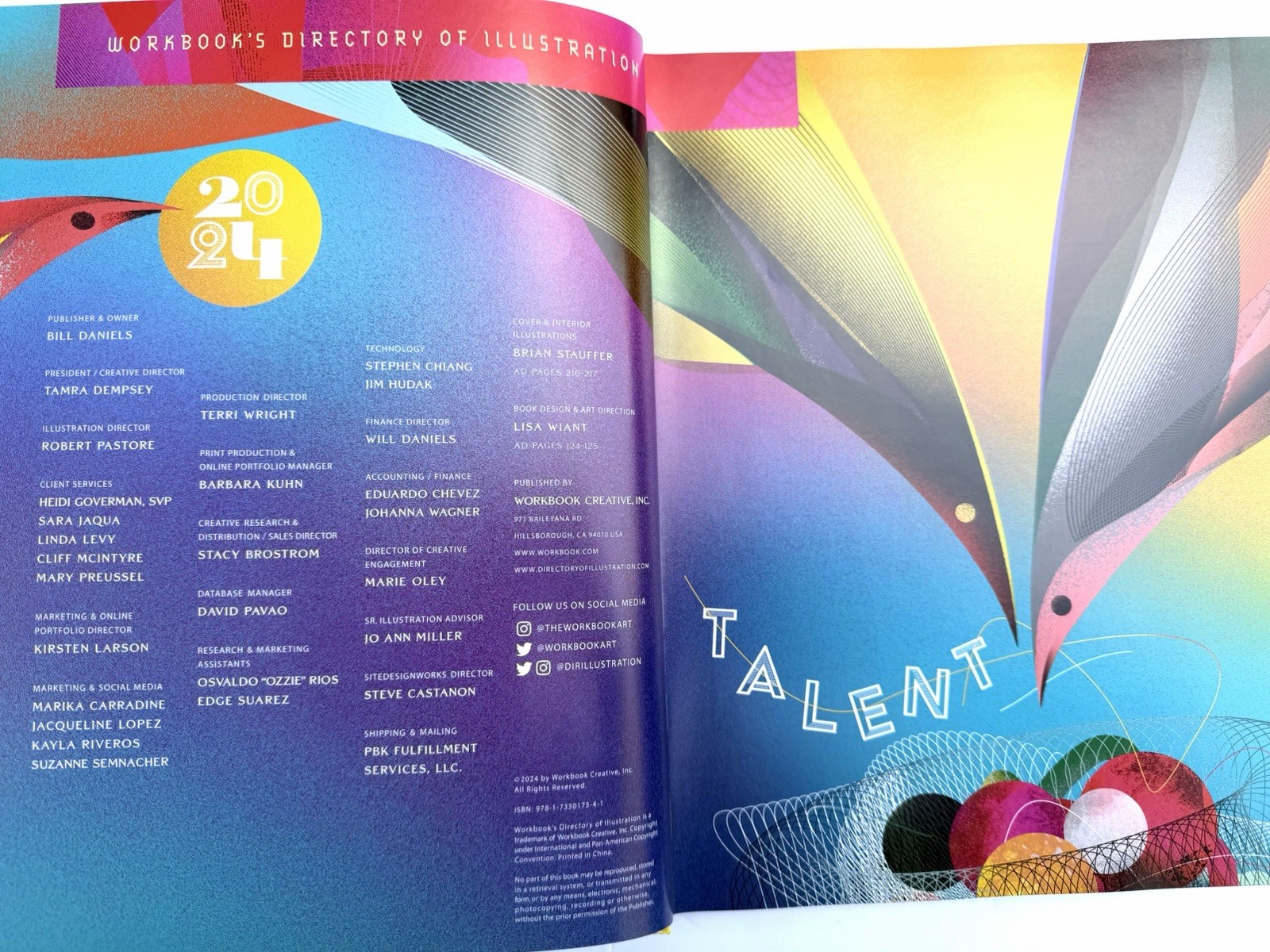 Workbook Illustration Directory 2024 Art Design Book Graphic Artists Catalog