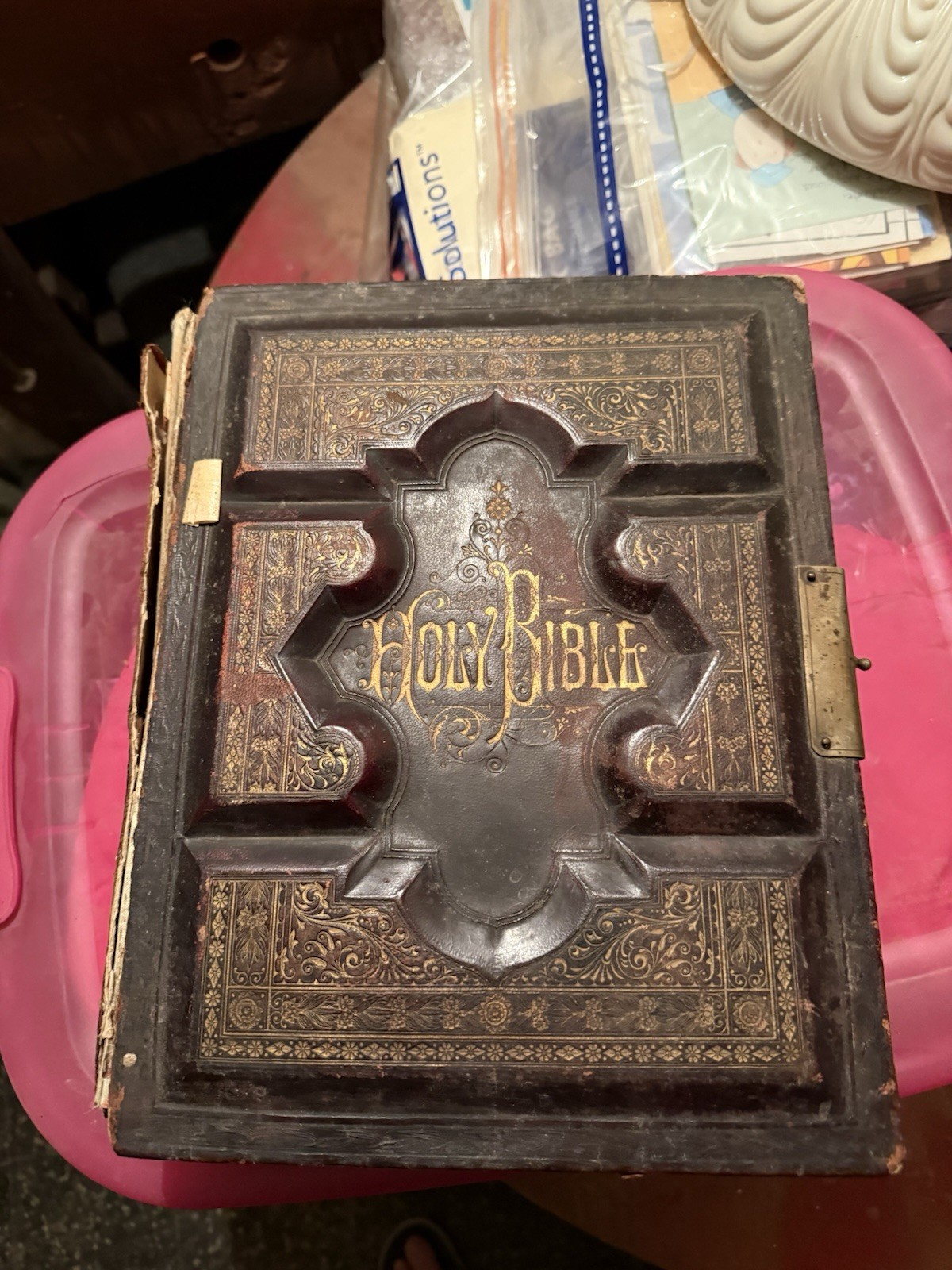 Antique Holy Bible 1883 Holman Des Moines Iowa Printed VERY OLD Needs TLC
