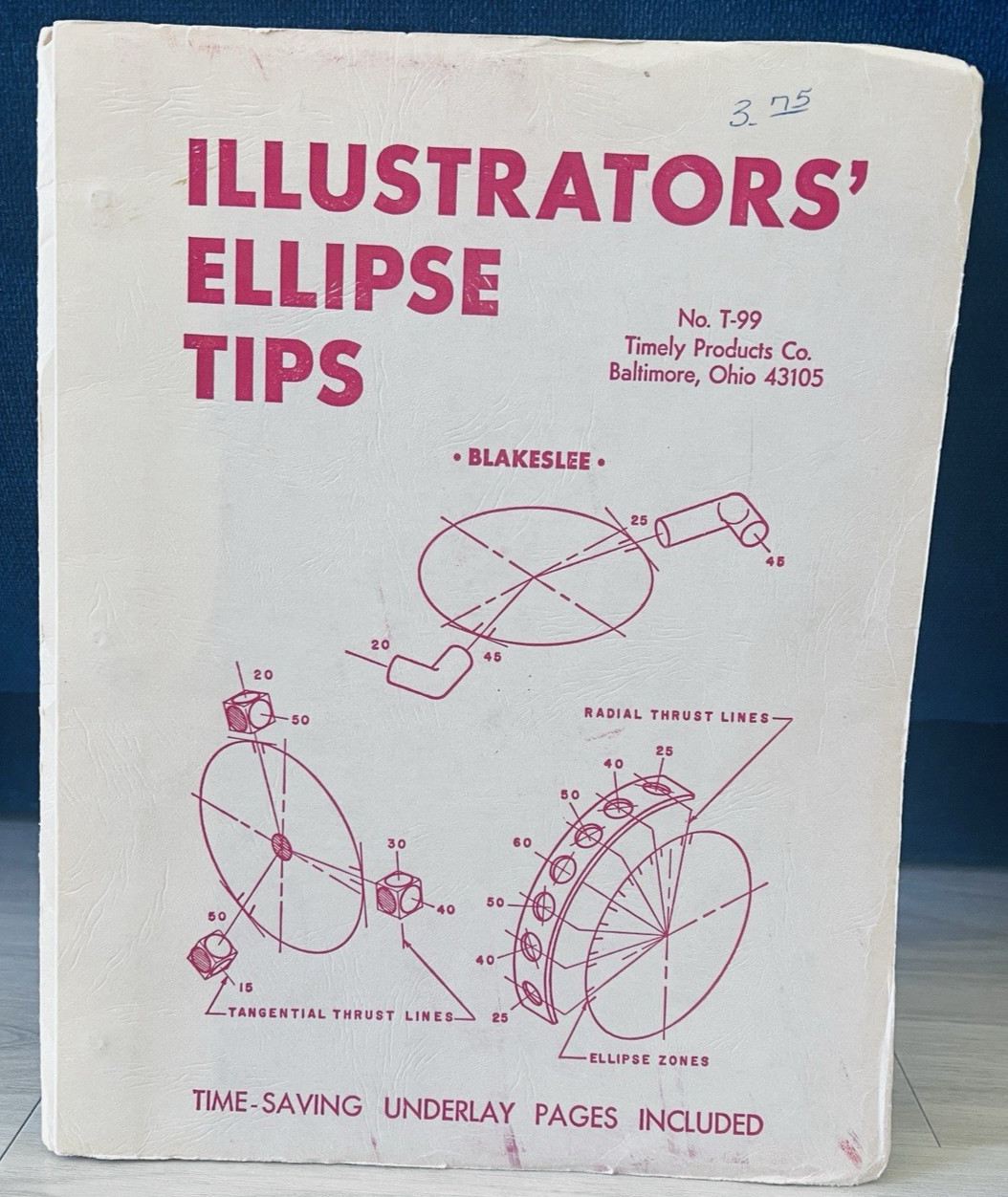 1968 ILLUSTRATORS ELLIPSE TIPS Blakeslee + 1975 TIMELY Drafting Template Catalog