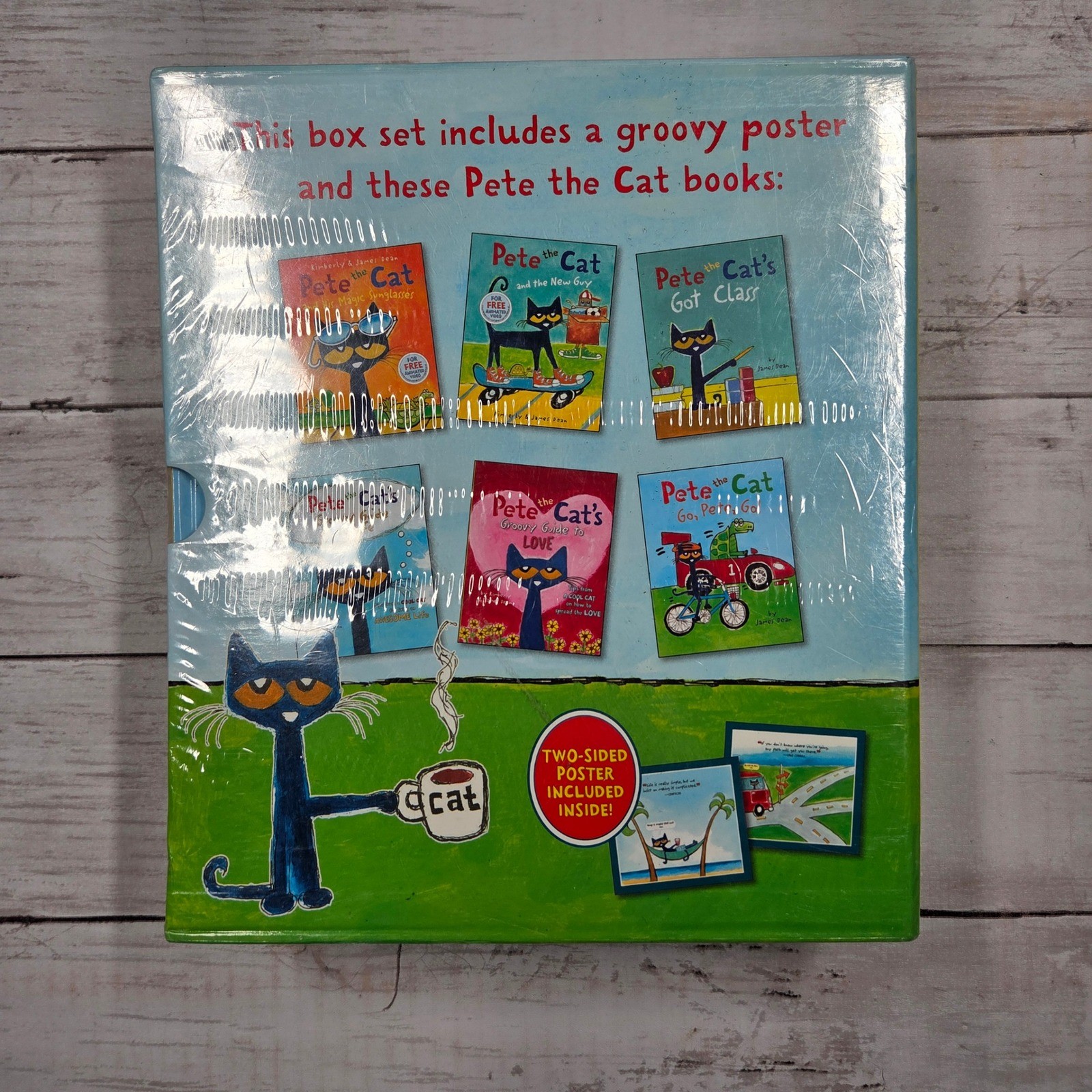 Pete the Cat Groovy Box of Books James Dean 6 Book Set with Poster 9780062641052