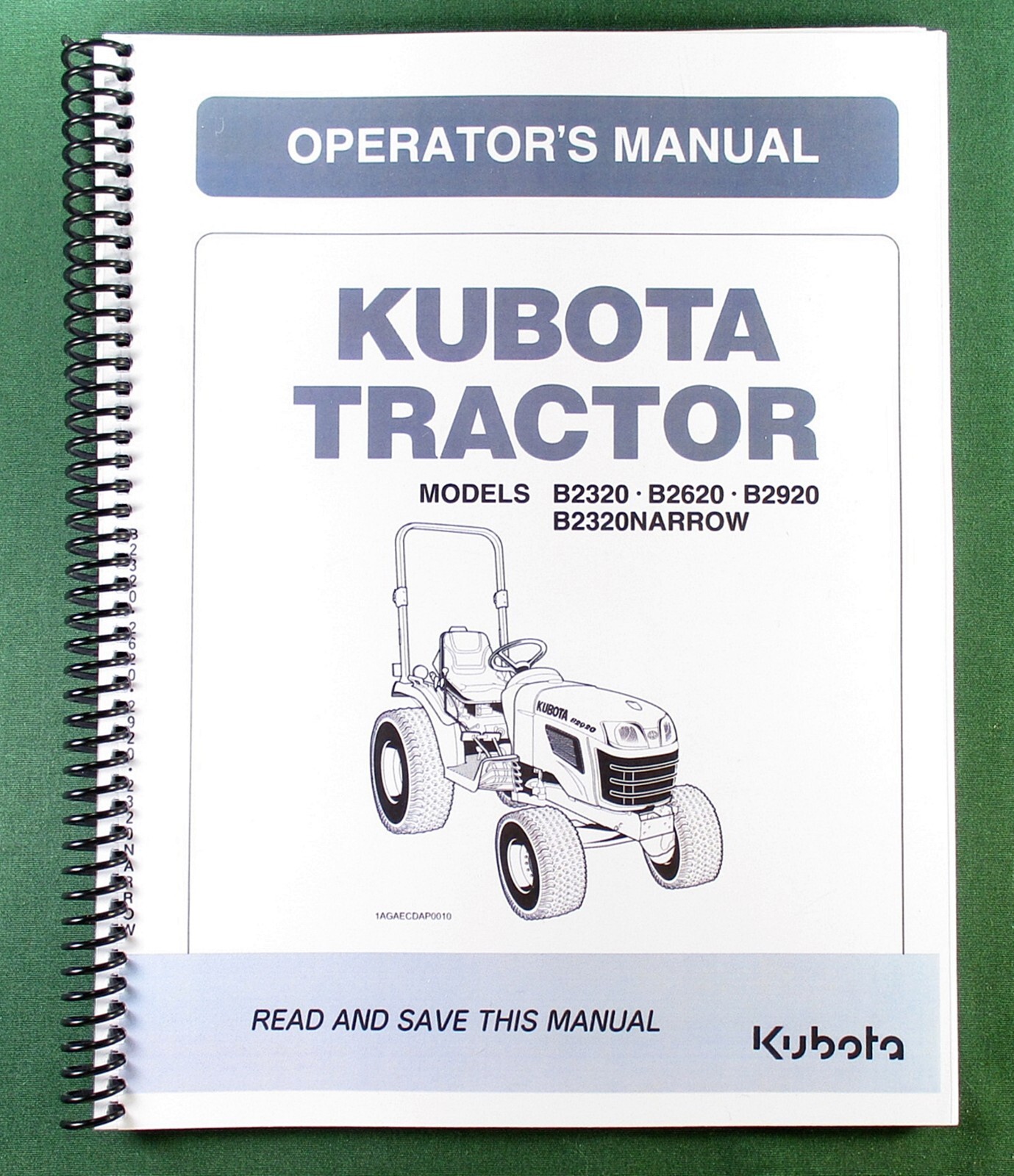 Kubota B2320 B2620 B2920 Operator’s Manual: 88 Pages & Protective Covers!