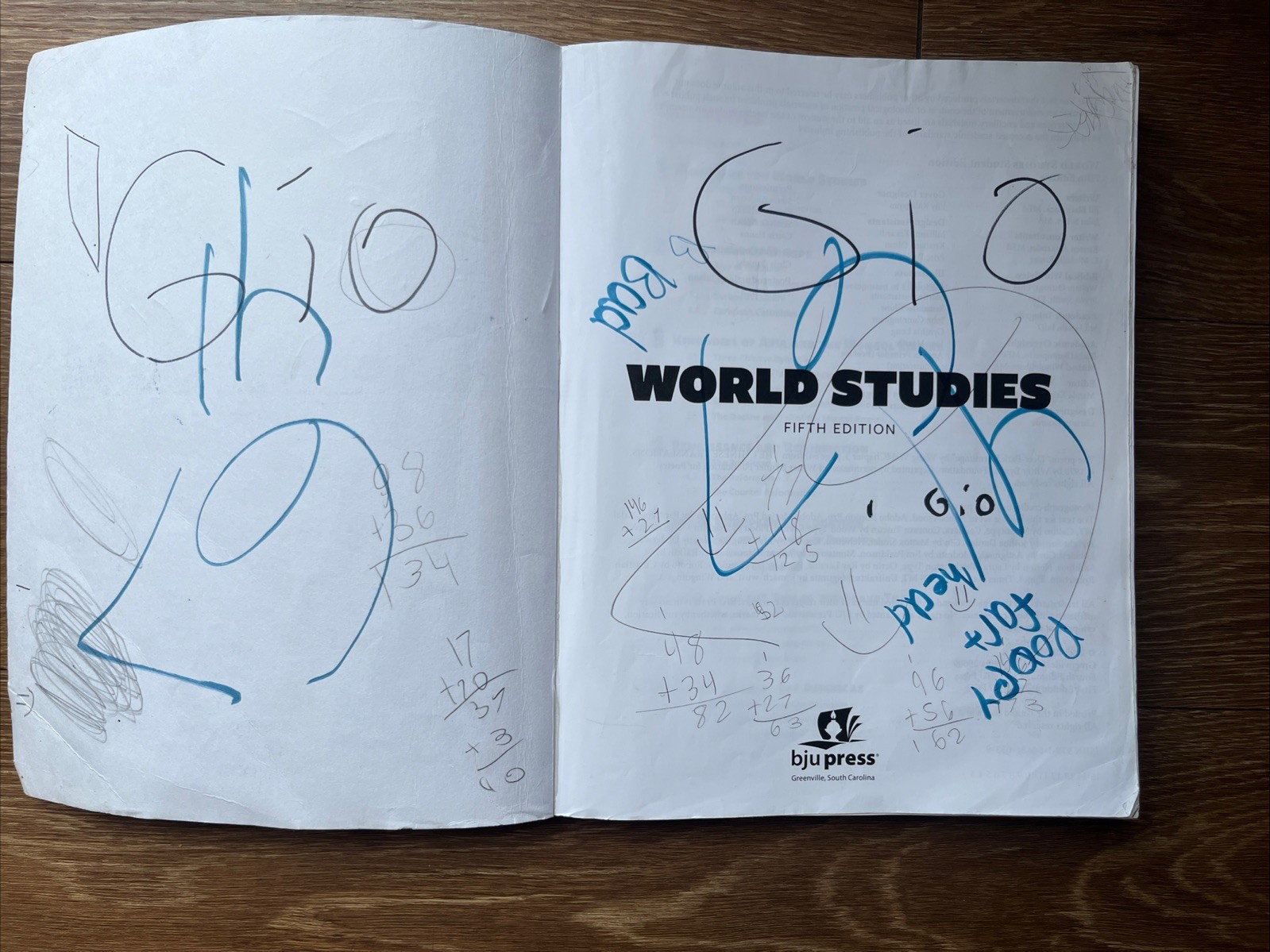 BJU Press World Studies. Student Text. Blank Questions! Fifth Edition. 7th Grade