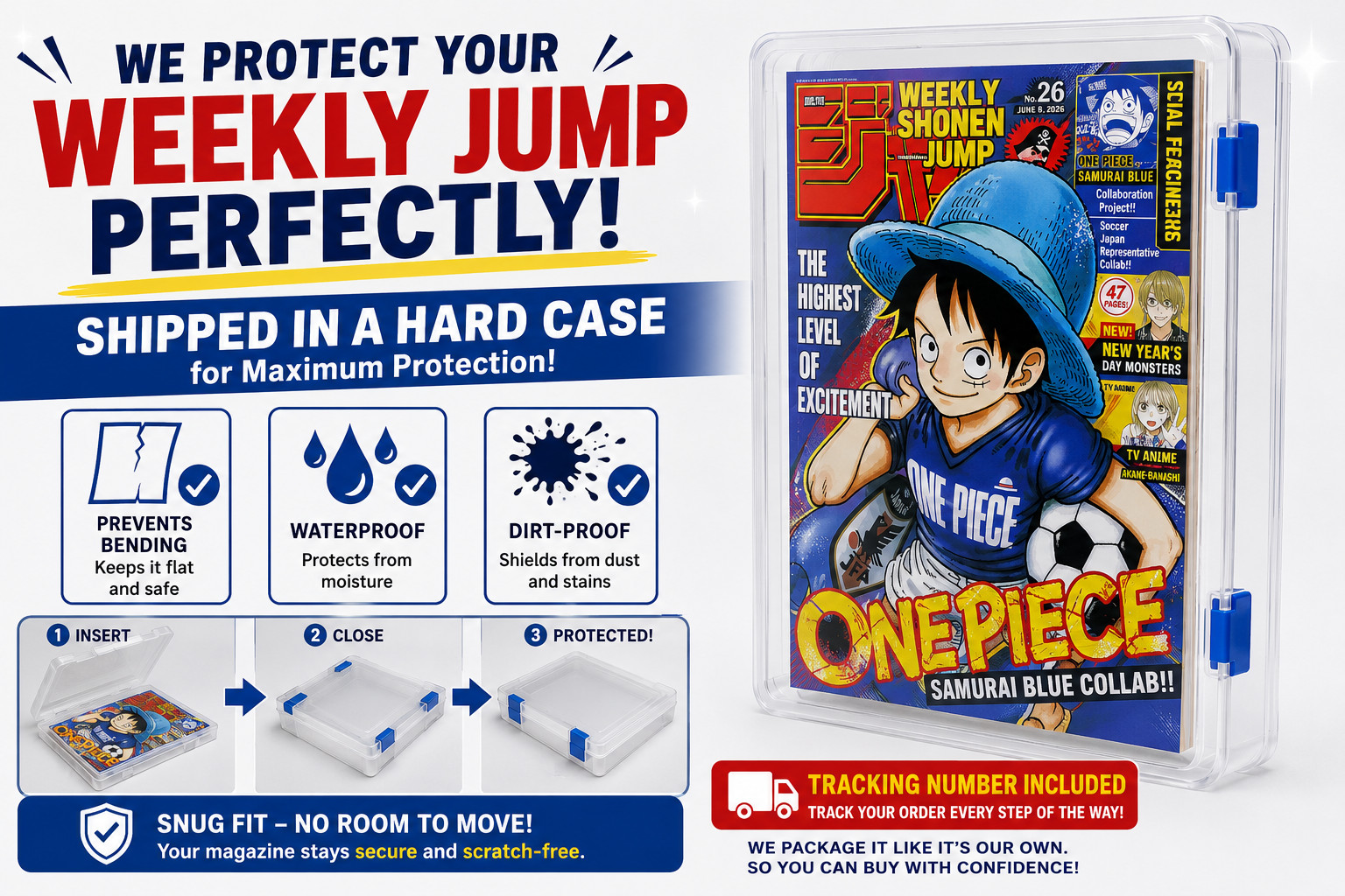 Weekly Shonen Jump 2026 No.26 ONE PIECE JAPAN football team Cover With Flag