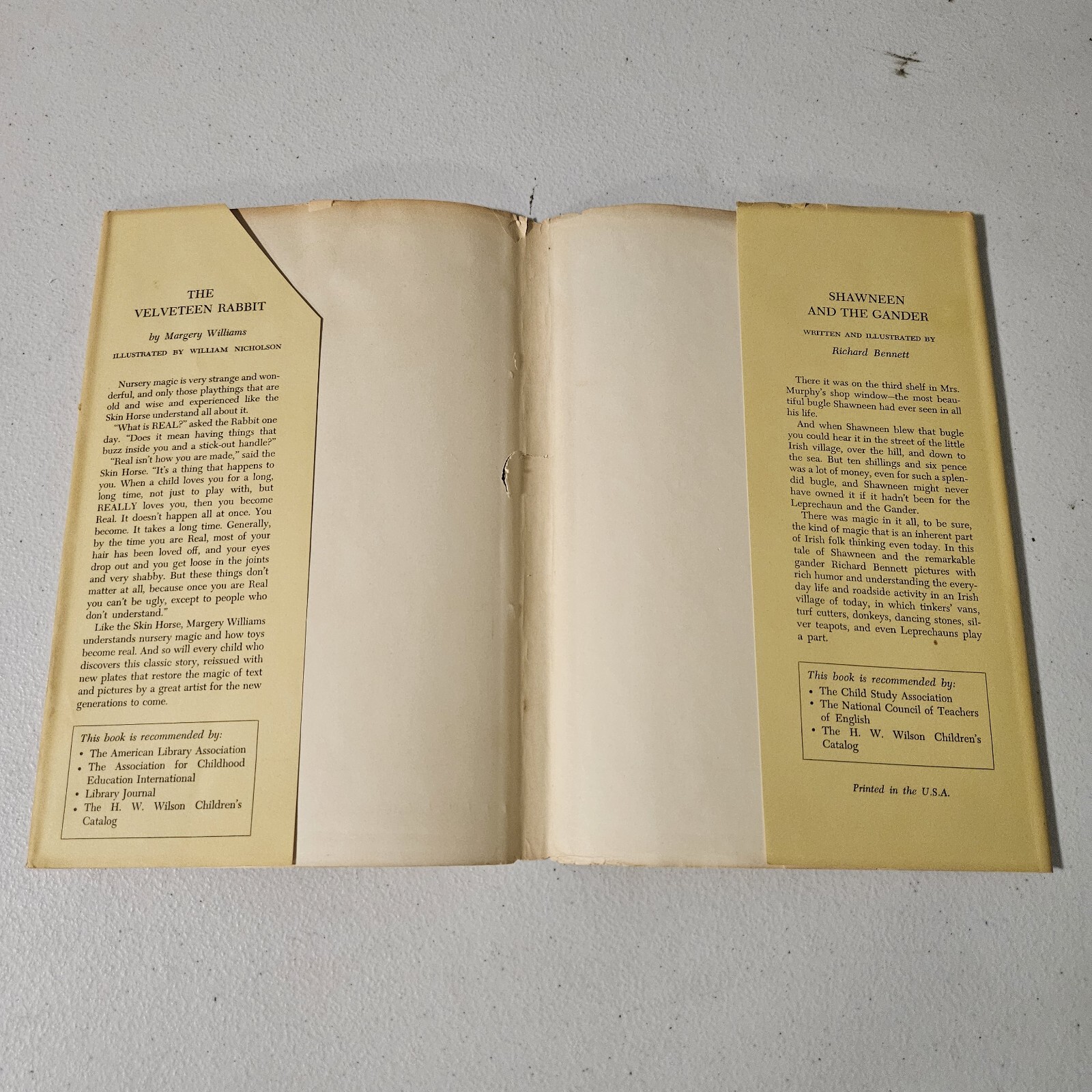 The Velveteen Rabbit by Margery Williams 9th Printing HC/DJ