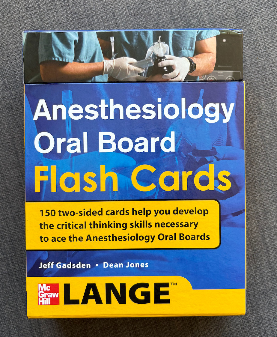 Anesthesiology Oral Board Flash Cards McGraw Hill Lange Gadsden Jones 150 Cards