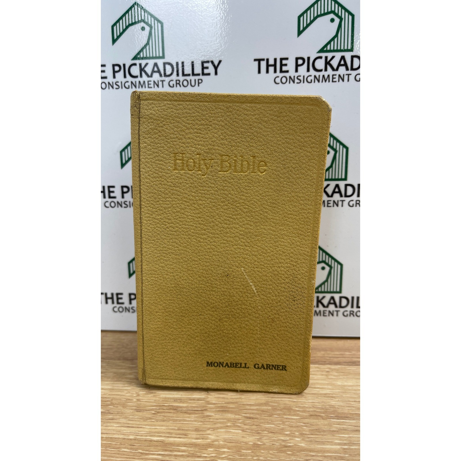 Vintage Holman Edition Holy Bible KJV Gold Cover Pearl Text Personalized Maps