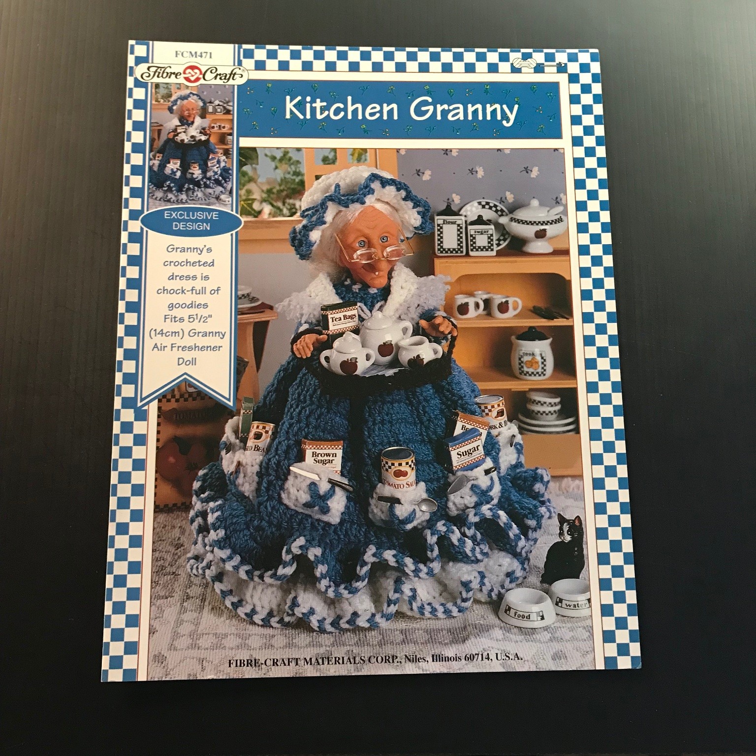 Kitchen Granny Crochet Pattern Doll Dress Fibre-Craft 1994 FCM471