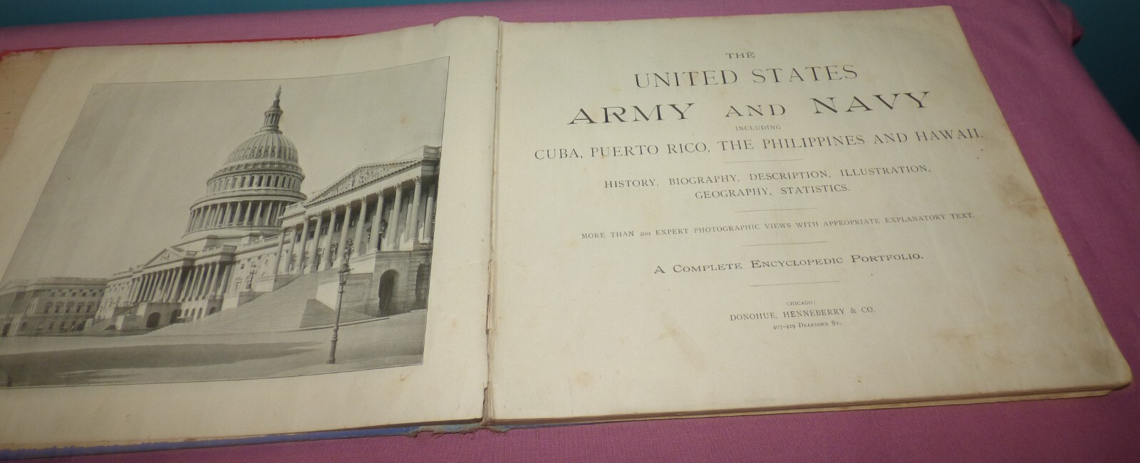 1898 US ARMY & NAVY Cuba and the Philippines, Puerto Rico & Hawaii History Book