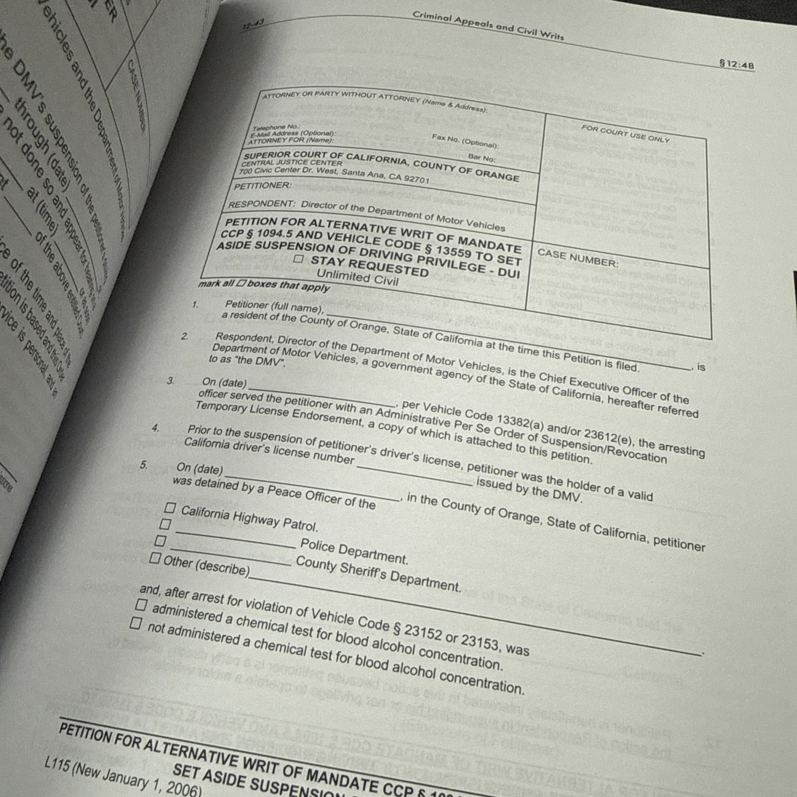 California Drunk Driving Law2 Set Vol Revision 18 Forms on CD CA